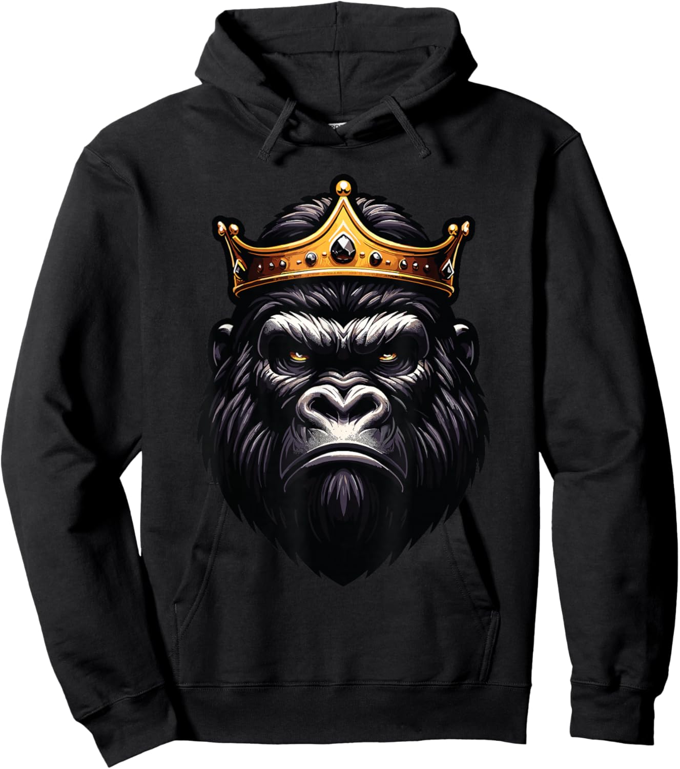 Silverback Gorilla King Hoodie - Hoodie | Black