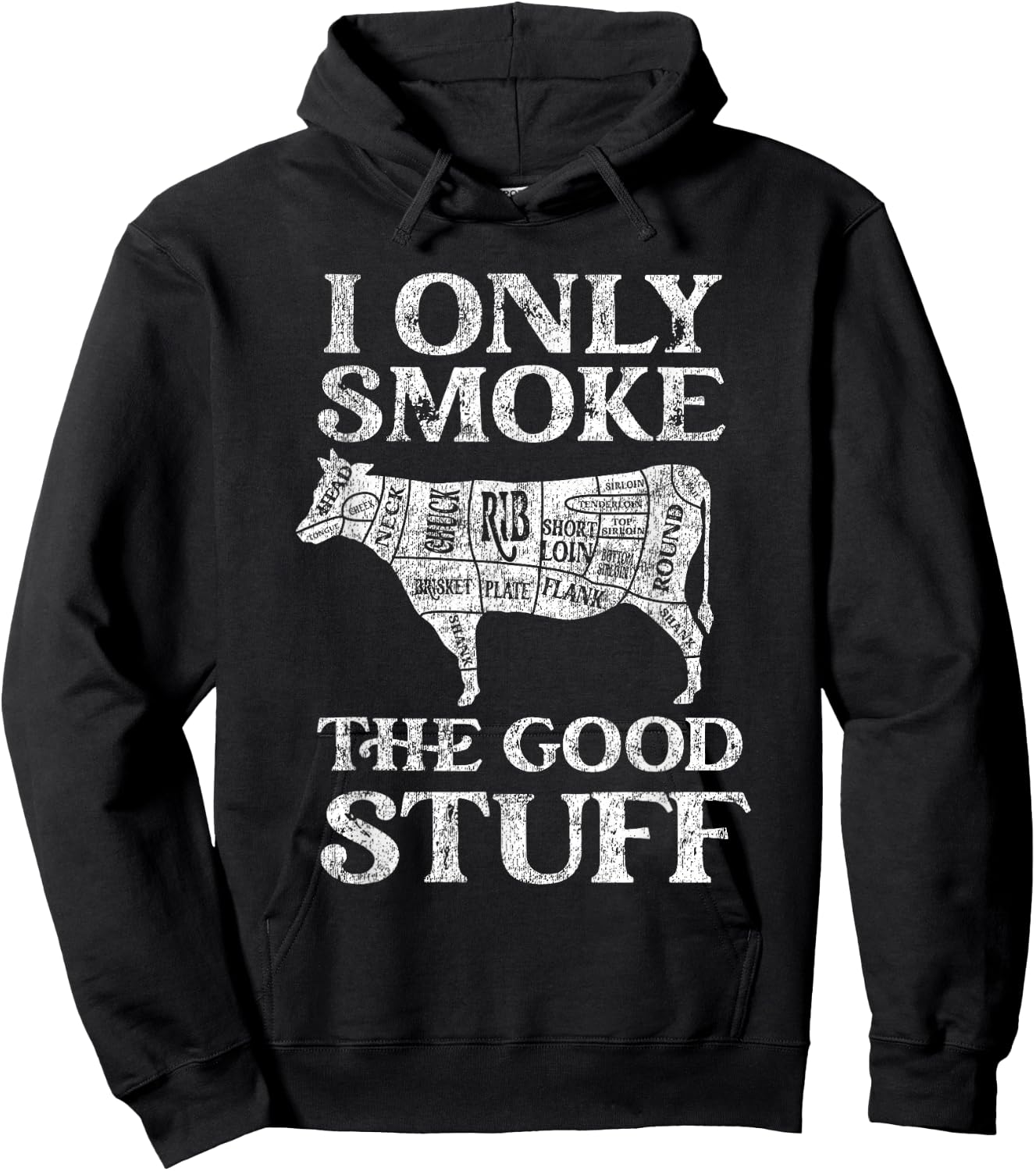 BBQ Smoker I Only Smoke The Good Stuff Hoodie - Hoodie | Black