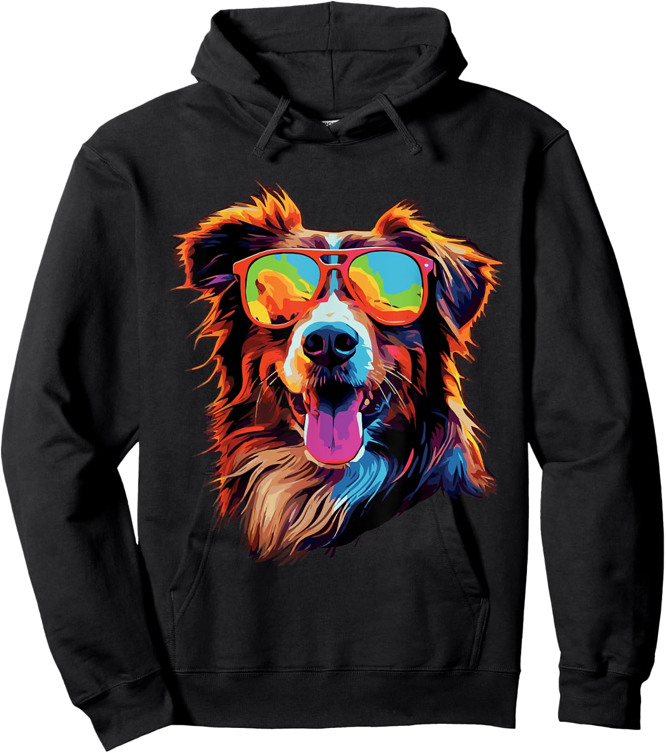 Australian Shepherd Sunglasses Aussie Hoodie - Hoodie | Black