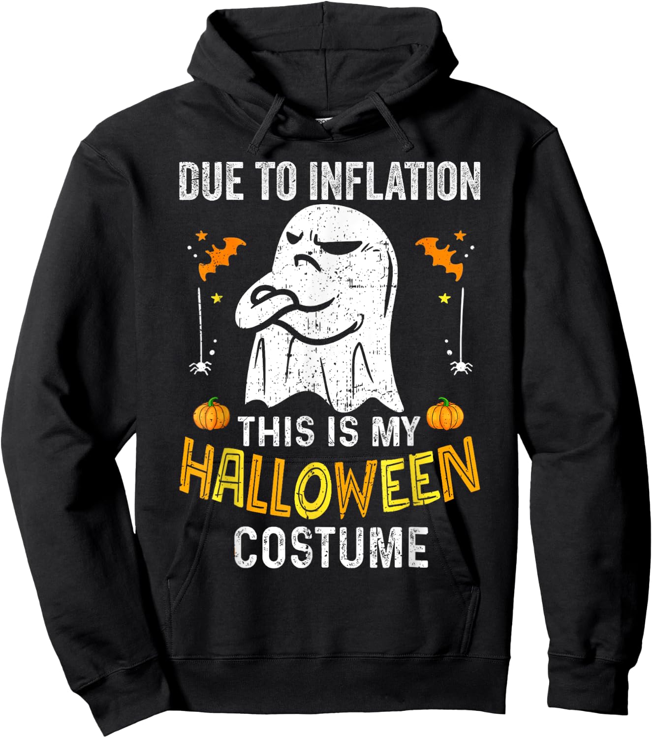 Funny Halloween Due to Inflation This is My Halloween Costum Hoodie - Hoodie | Black