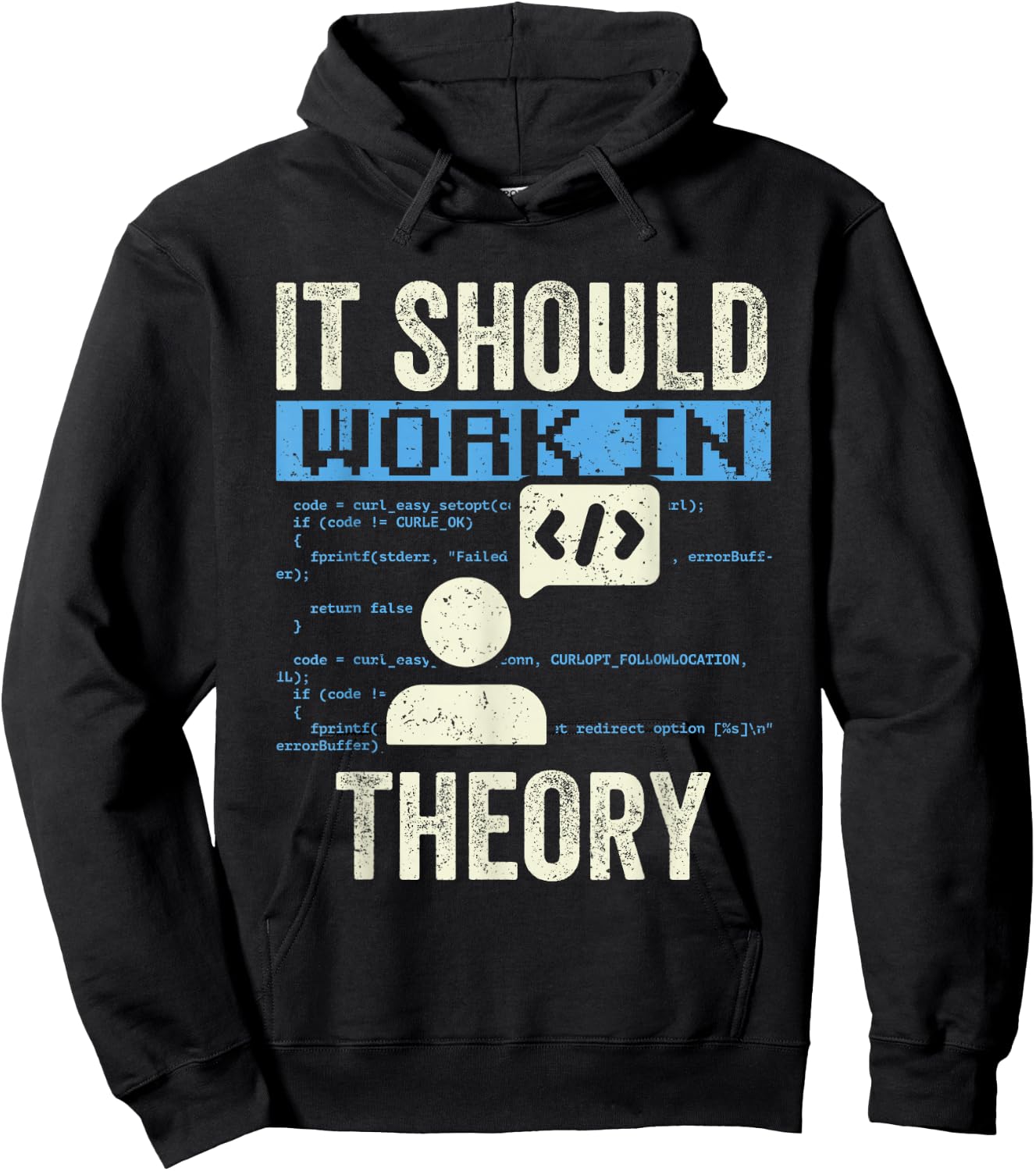 In Theory Should It Work Code Coding Coder Hoodie - Hoodie | Black