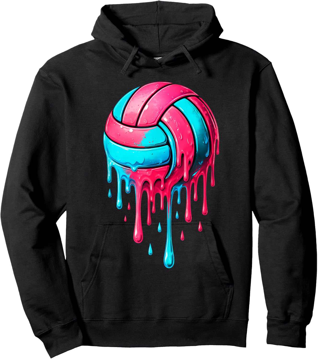 Volleyball Drip for Boys Ice Cream Feel The Drip Volleyball Hoodie - Hoodie | Black