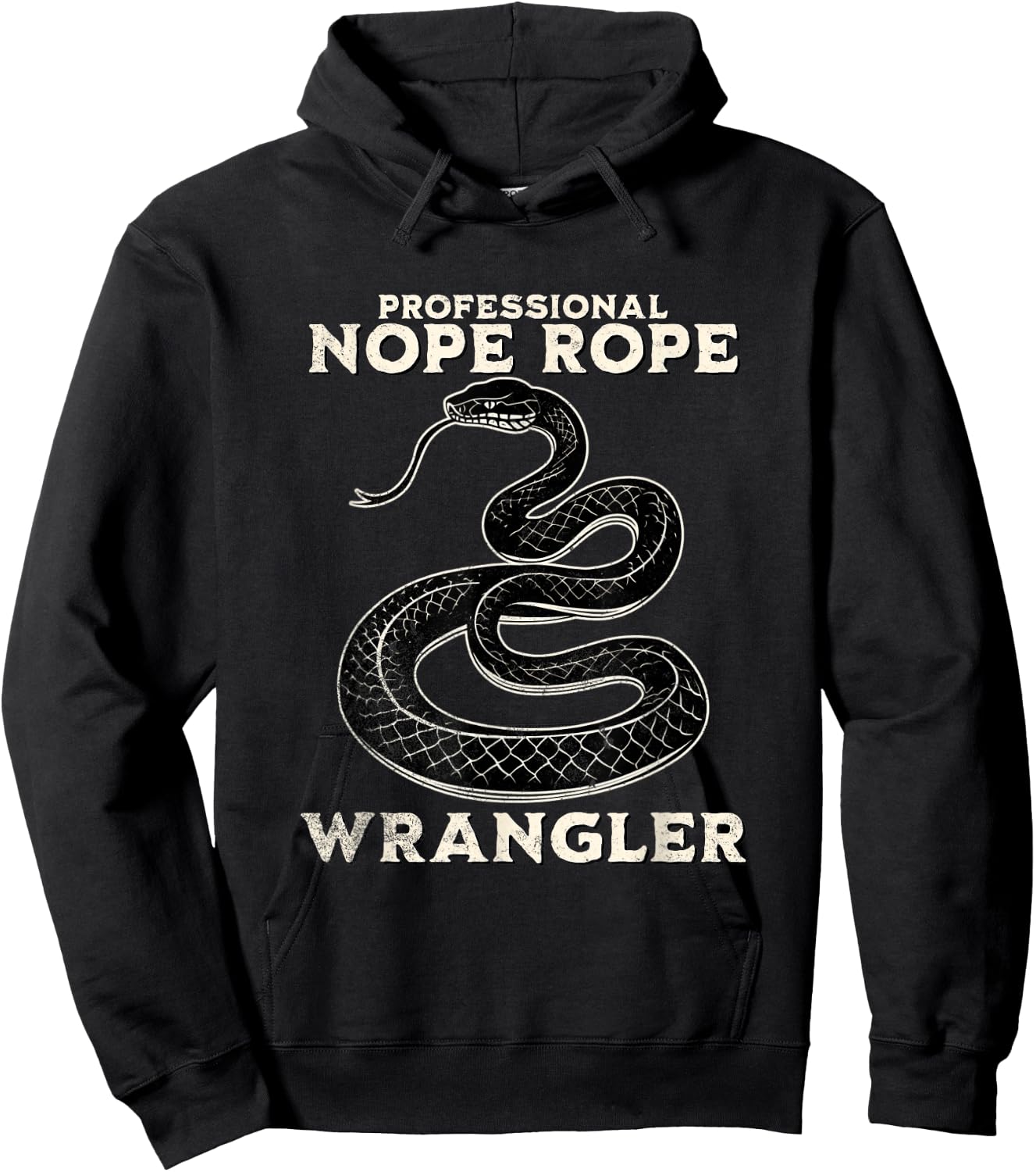 Funny Professional Nope Rope Wrangler Men Women Kids Reptiles Hoodie - Hoodie | Black