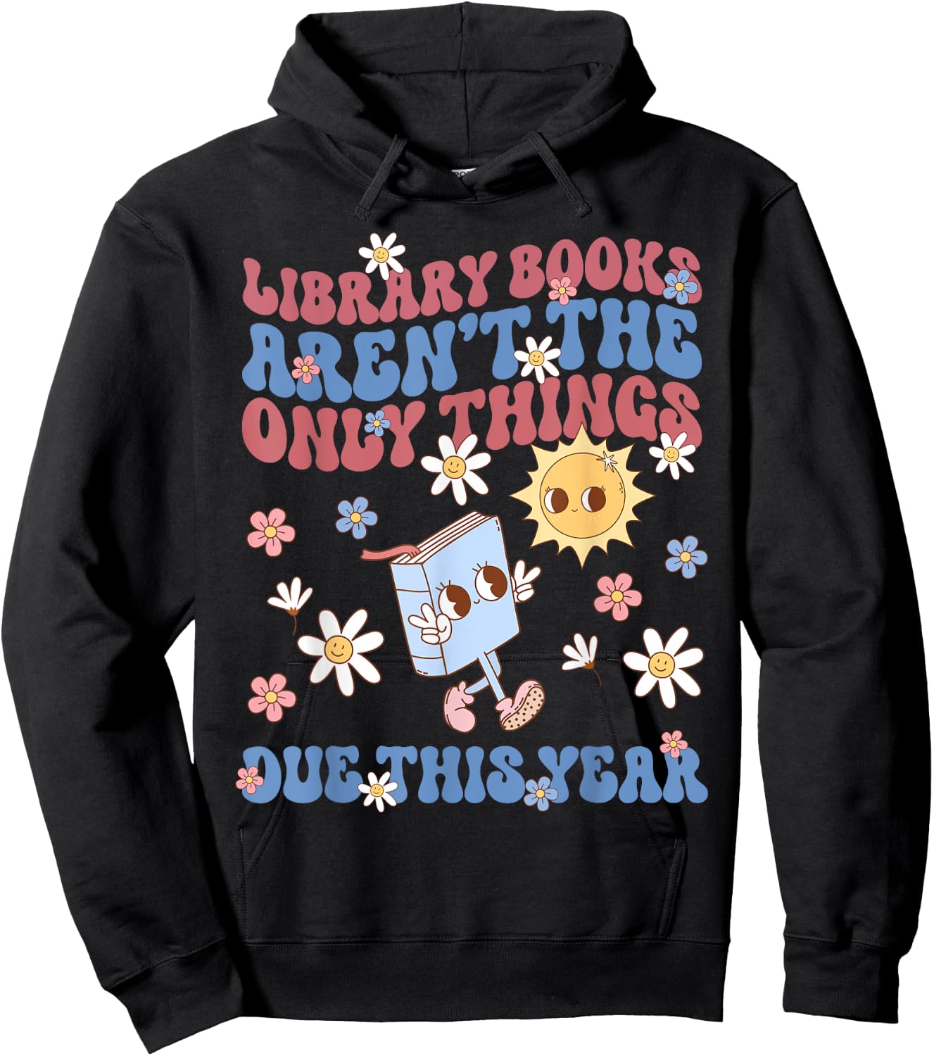 Librarian Pregnancy Announcement Expectant Bookish Maternity Hoodie - Hoodie | Black