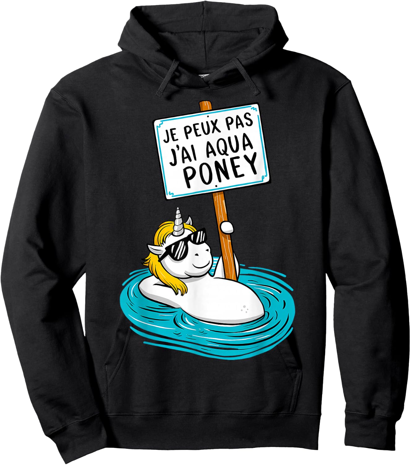 I Can't Have Aqua Pony , Black, S Hoodie - Hoodie | Black
