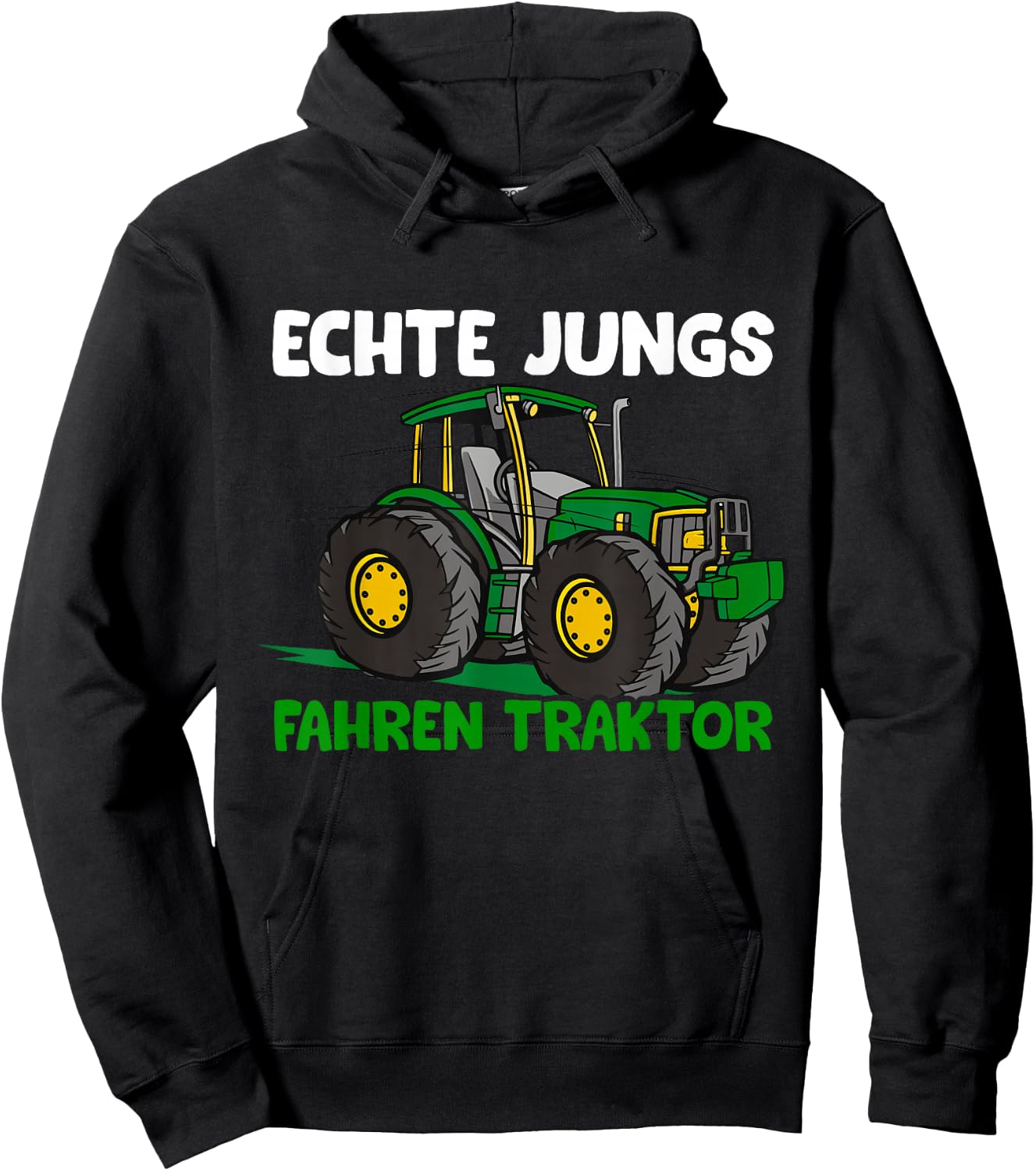 Children's with German Text "Echte Jungs fahren" ("Echte Boys"), black, s Hoodie - Hoodie | Black