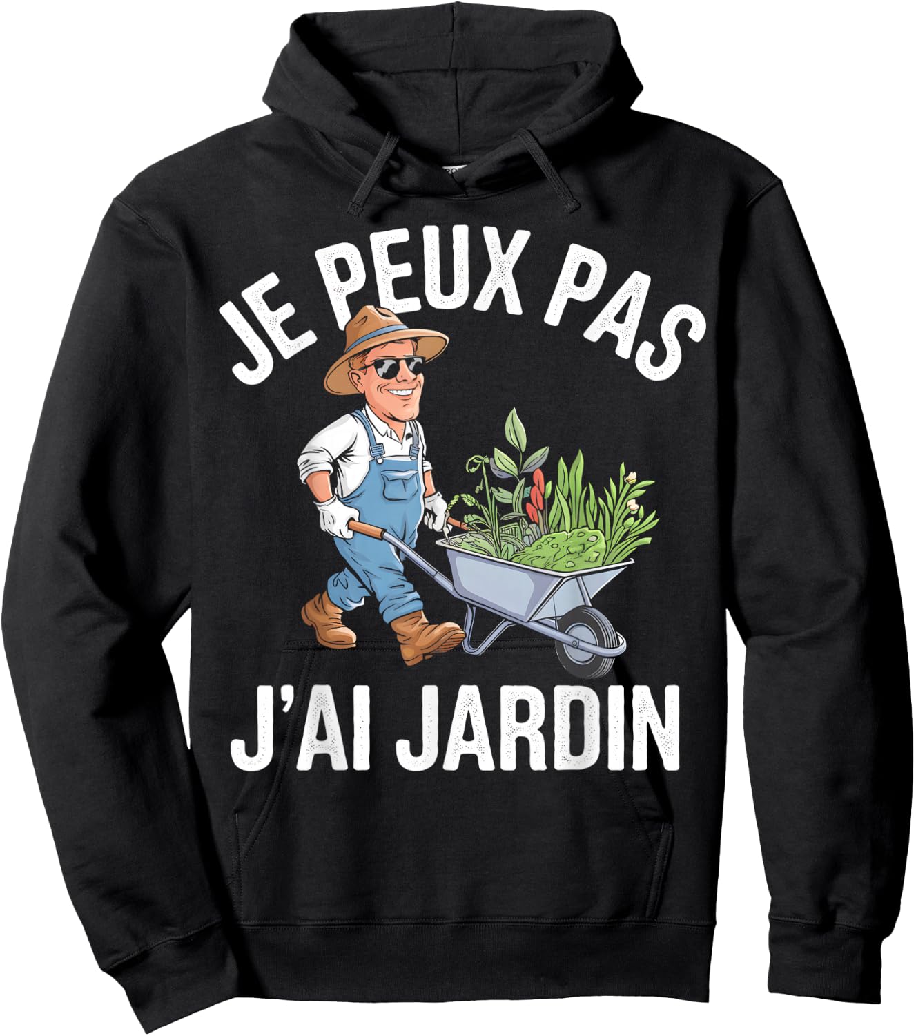 Je Peux Pas J'ai Jardin Gardening Gardener Vegetable Garden Humour , Black, S Hoodie - Hoodie | Black