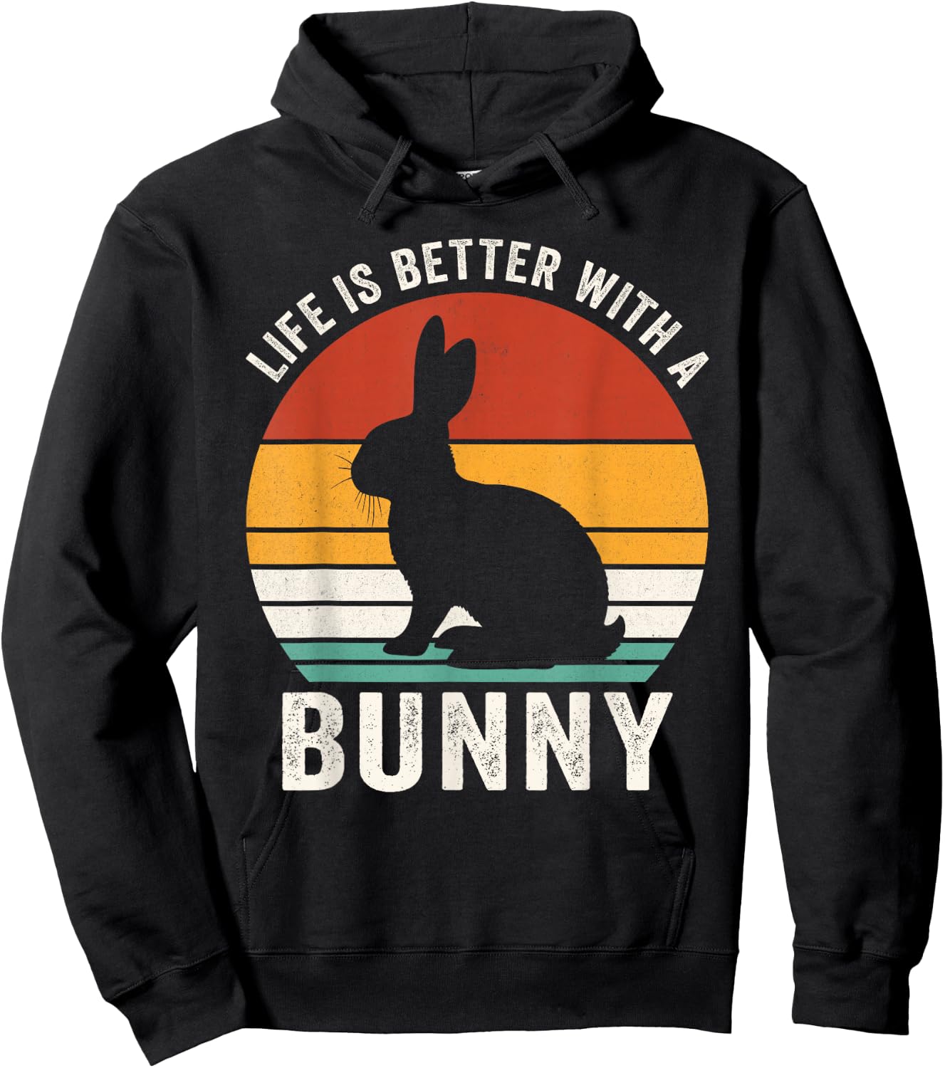 Life is better with a bunny, funny bunny owner Hoodie - Hoodie | Black