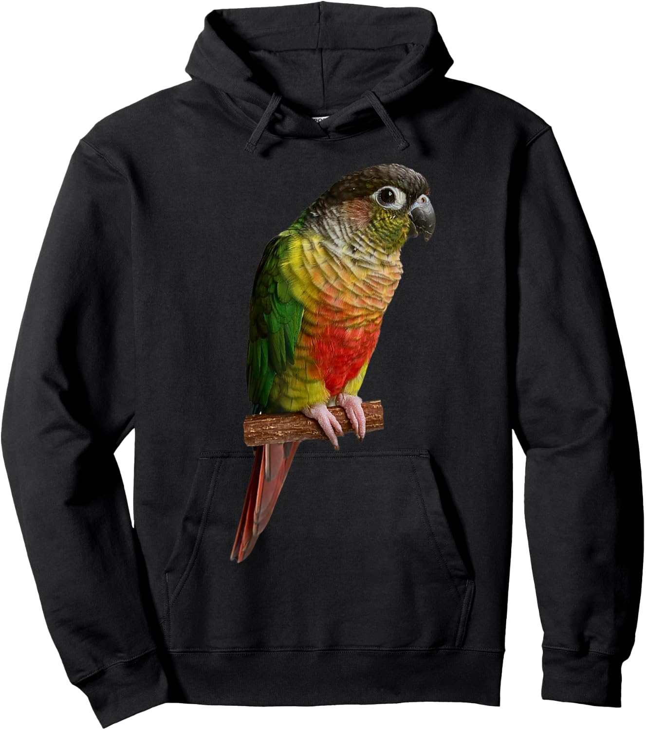 Green cheek Conure Parrot Bird Parakeet and men Hoodie - Hoodie | Black