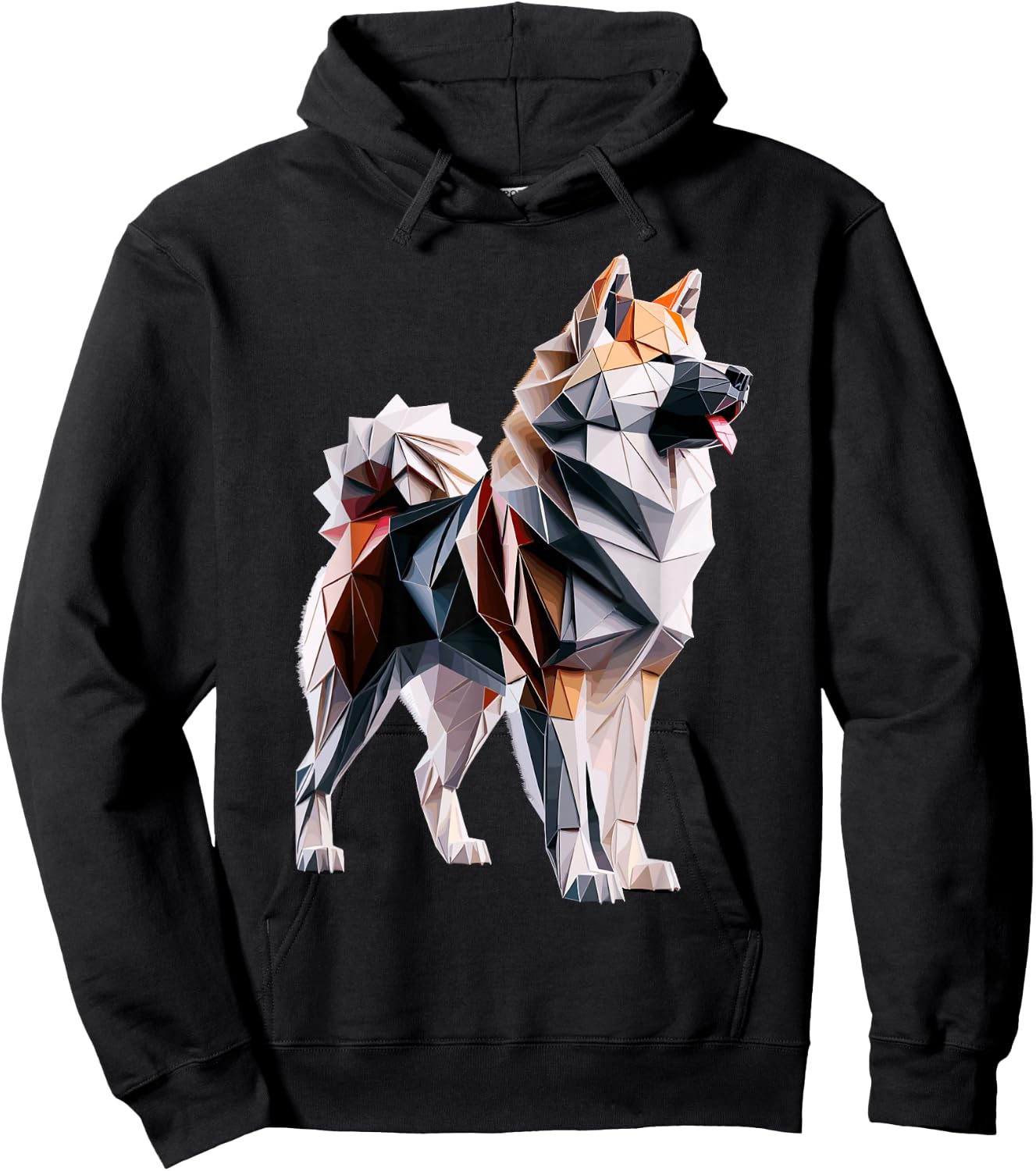 Origami Art Japanese Akita Inu Hoodie - Hoodie | Black