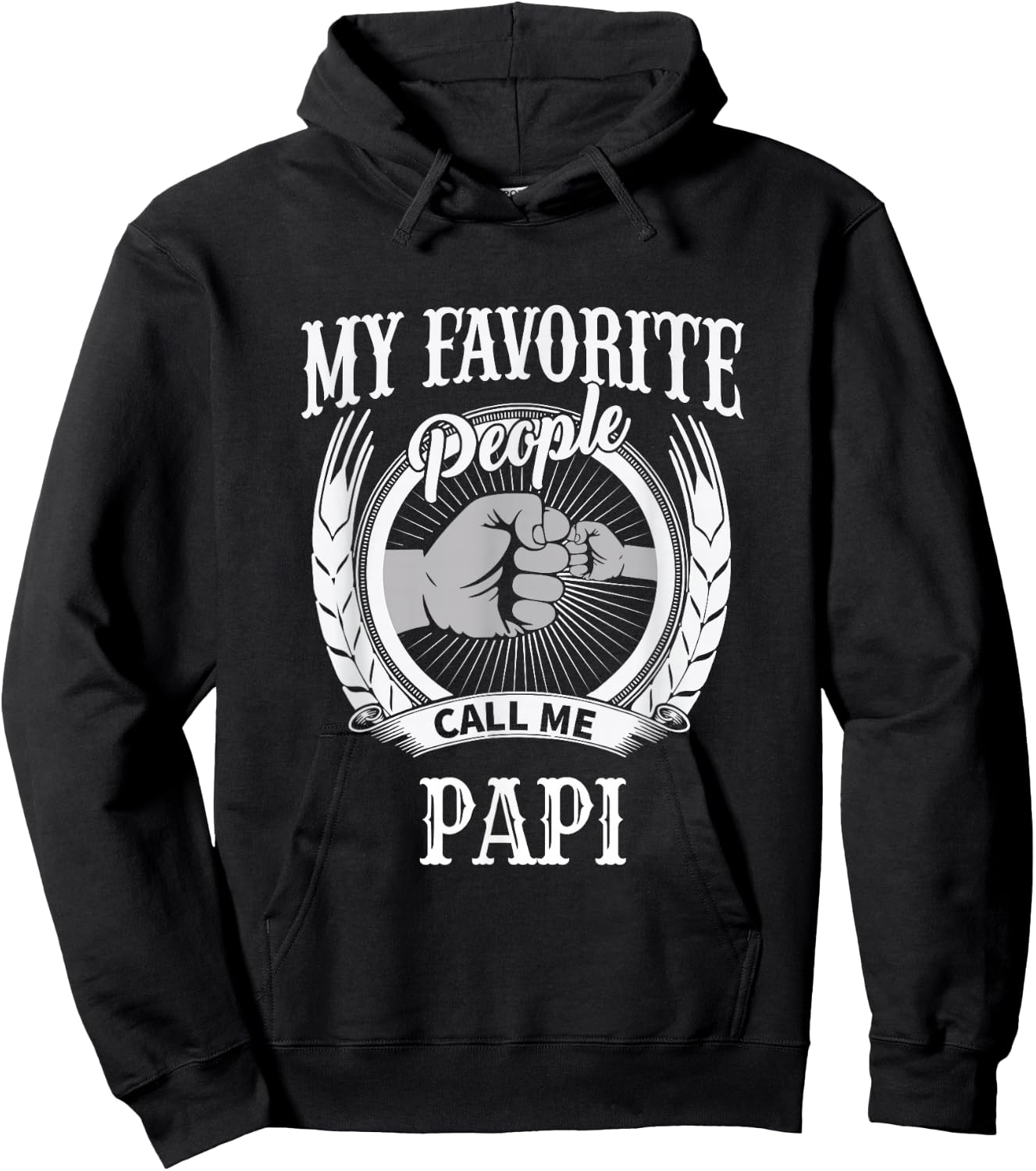 My Favorite People Call Me Papi French Grandpa Hoodie - Hoodie | Black