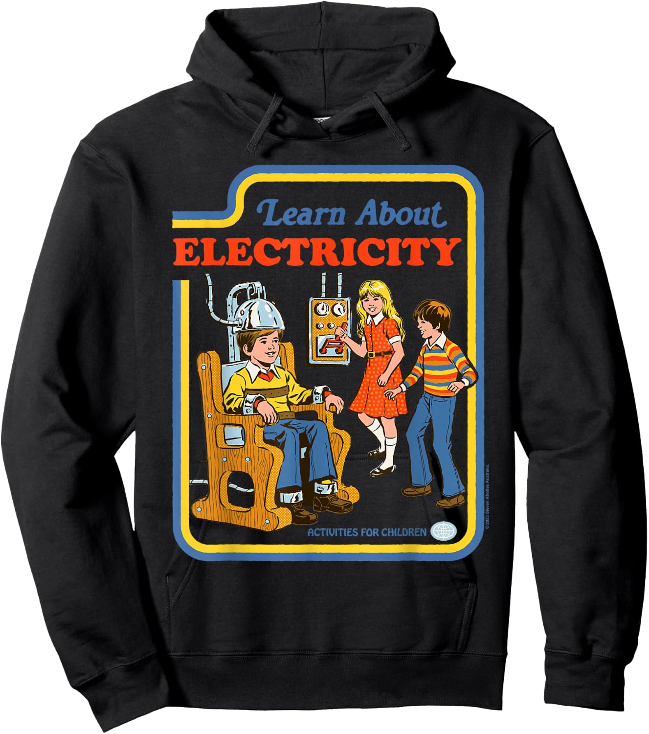 Learn About Electricity Sarcastic Retro Funny Adult Humor Hoodie - Hoodie | Black