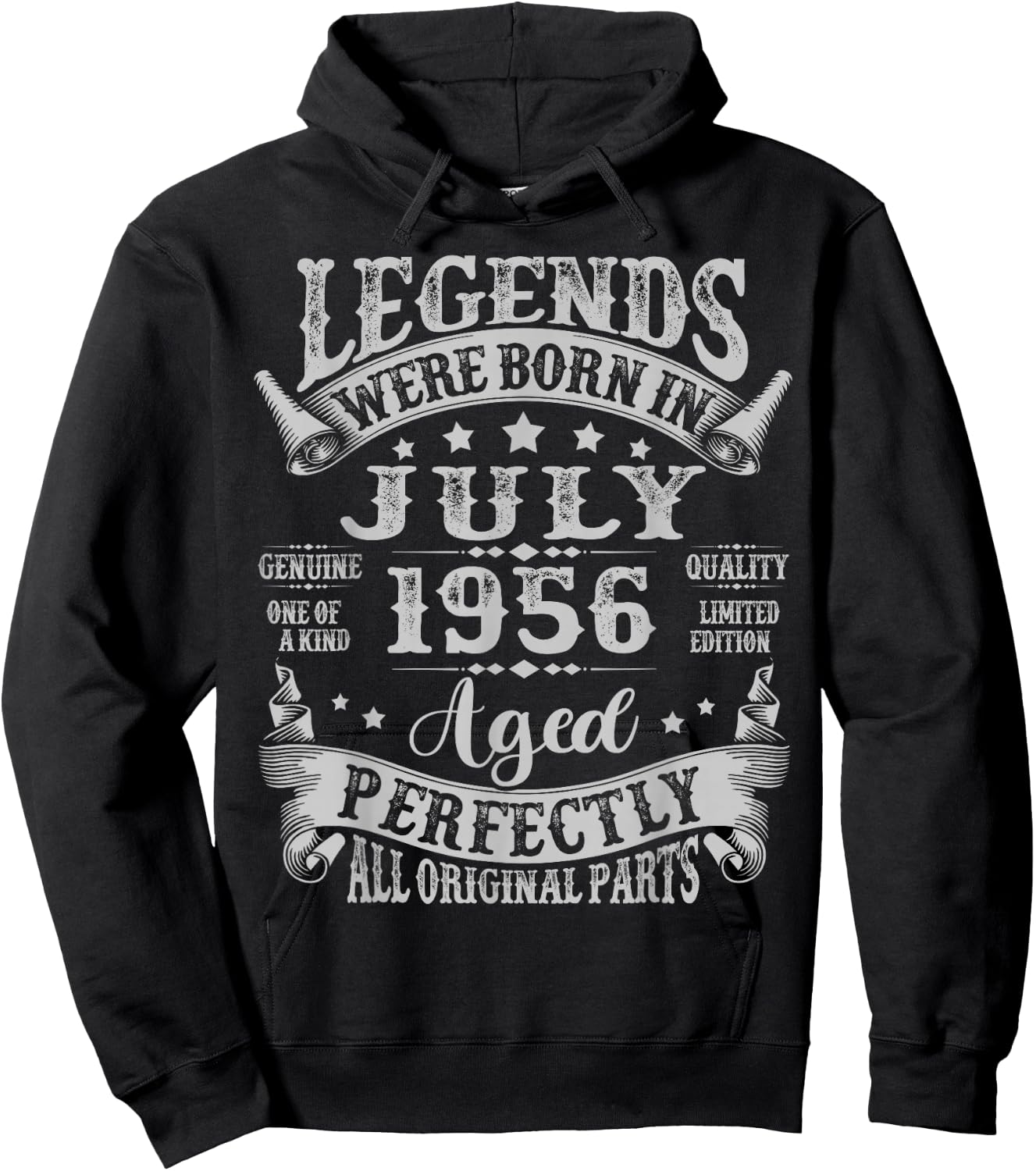 Legends Were Born in July 1956 Vintage 69th Birthday Men Dad Hoodie - Hoodie | Black