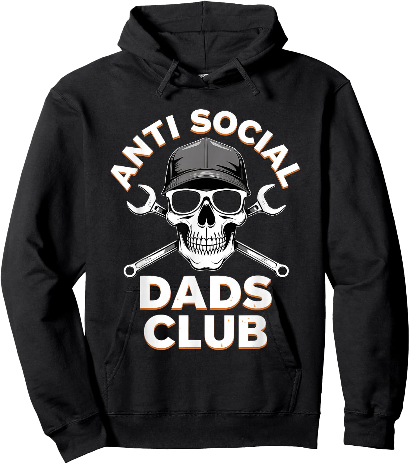 Fathers Day Gift Anti Social Dads Club Hoodie - Hoodie | Black
