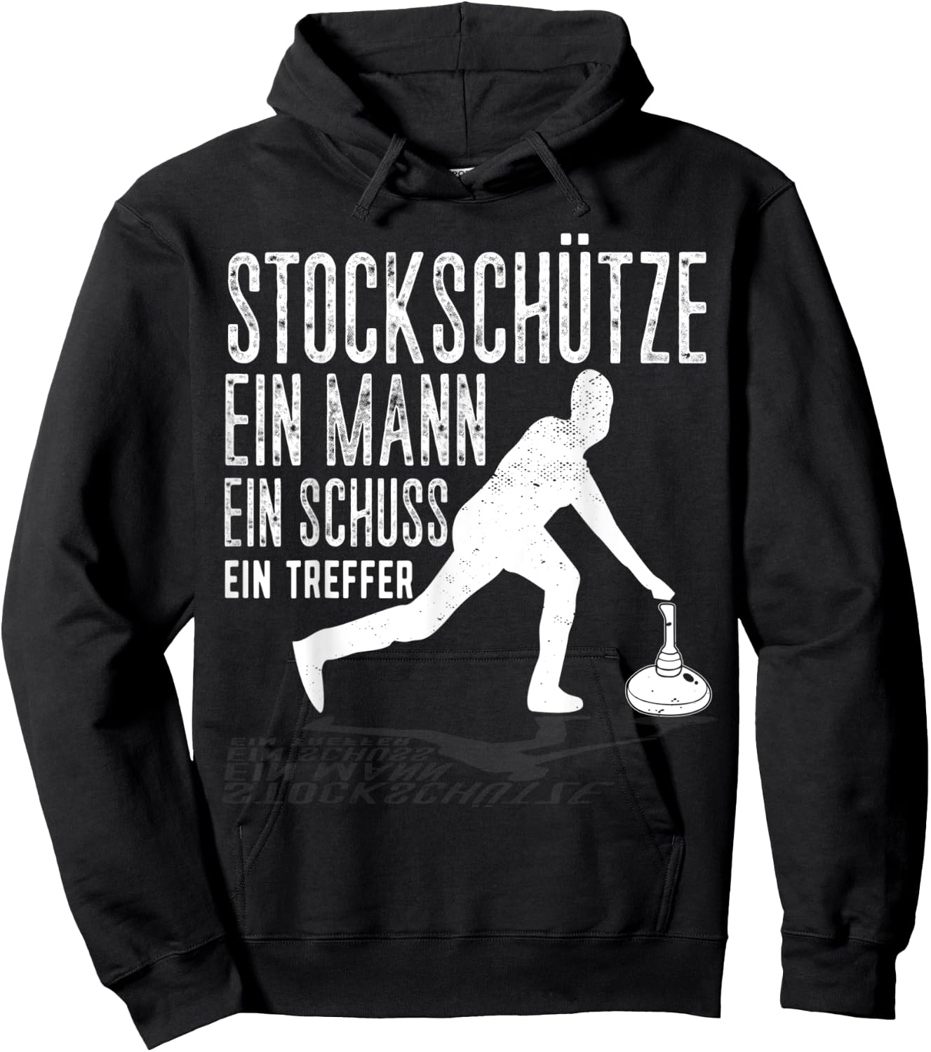 Eisstock Eistockschießen Stockschütze Hoodie - Hoodie | Black