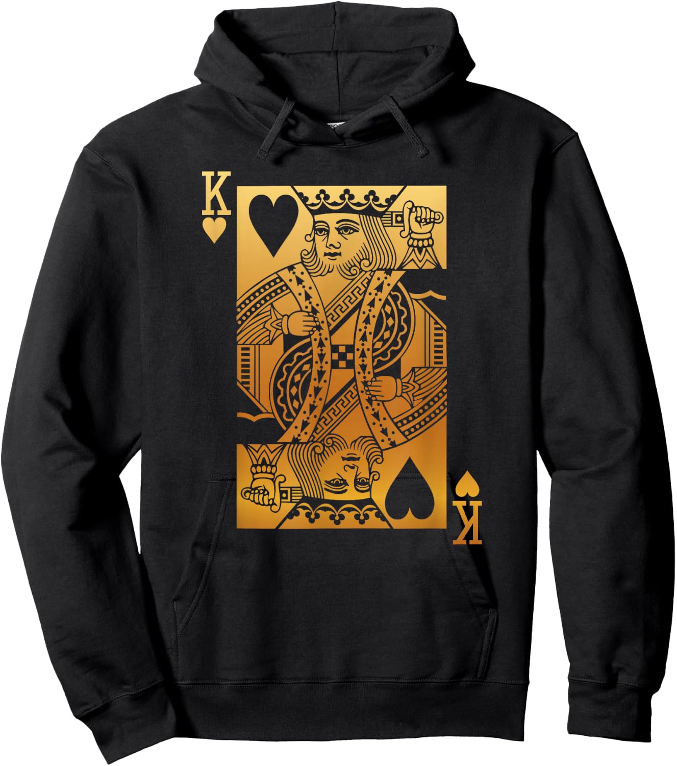 King of Hearts Card Hoodie - Hoodie | Black