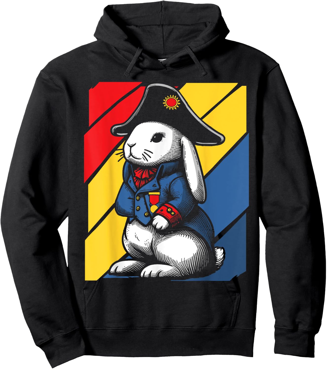 Napoleon Bonaparte Bunny French History Rabbit Hoodie - Hoodie | Black