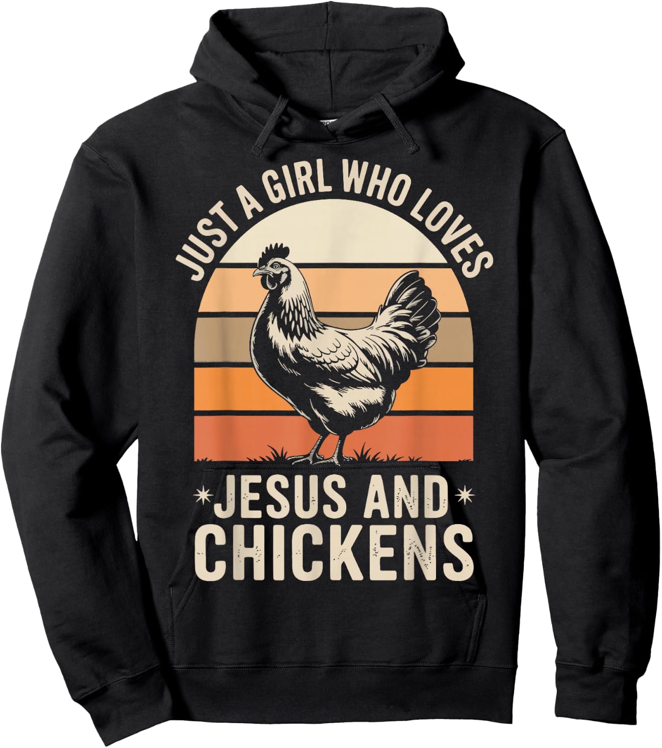 Just A Girl Who Loves Jesus And Chickens Hoodie - Hoodie | Black