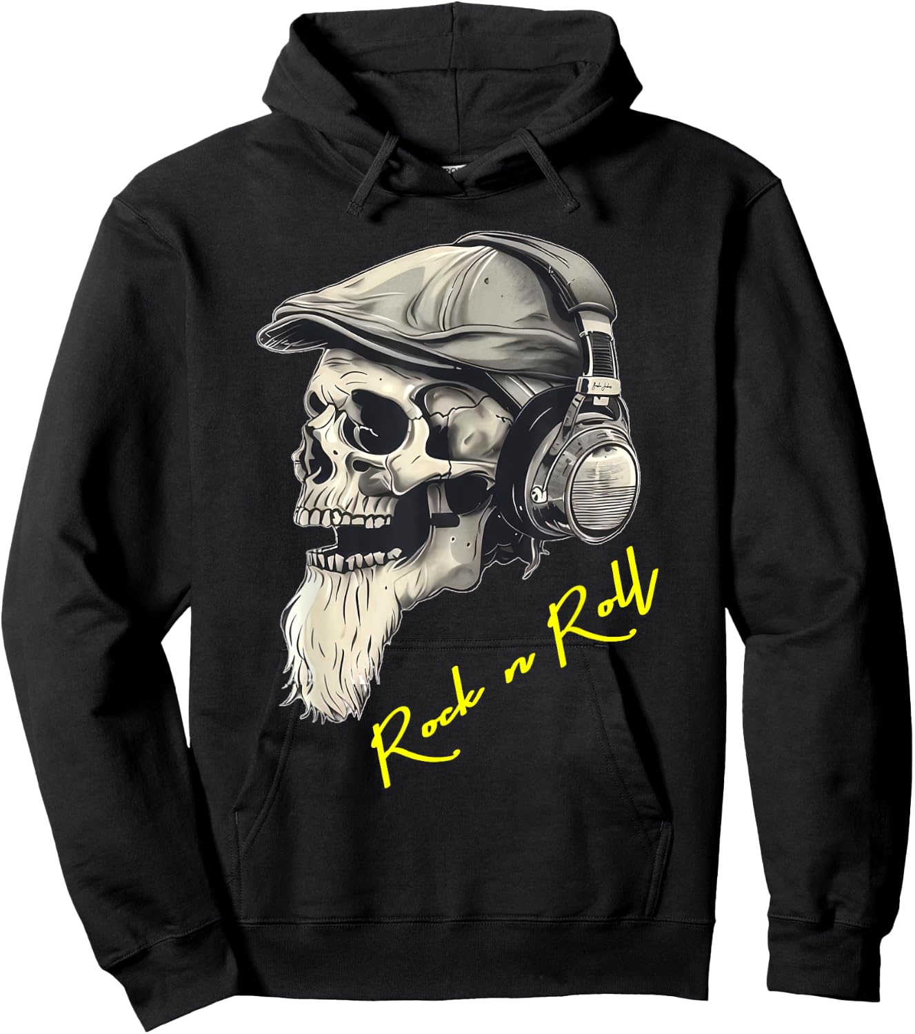 Rock n Roll Hardrock Skull Musique Tête de mort Cadeau Hoodie - Hoodie | Black