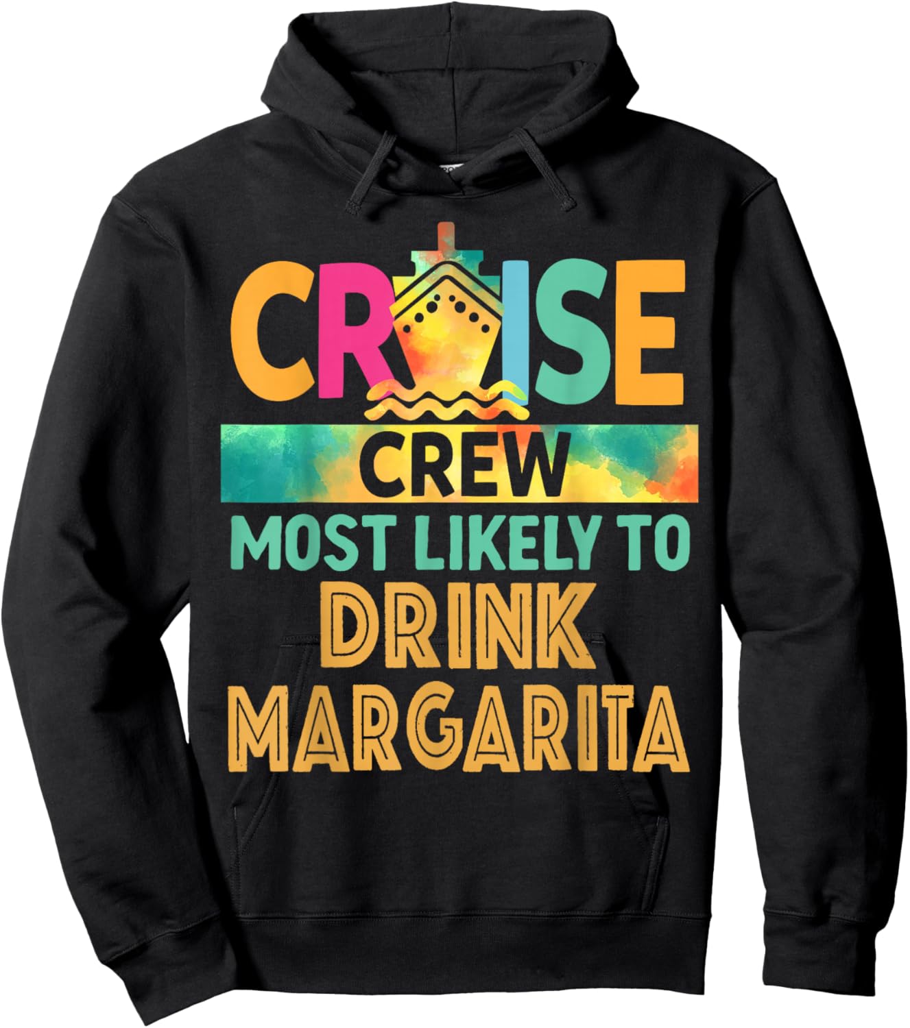 Most Likely To Drink Margarita Cruise Crew Family Vacation Hoodie - Hoodie | Black