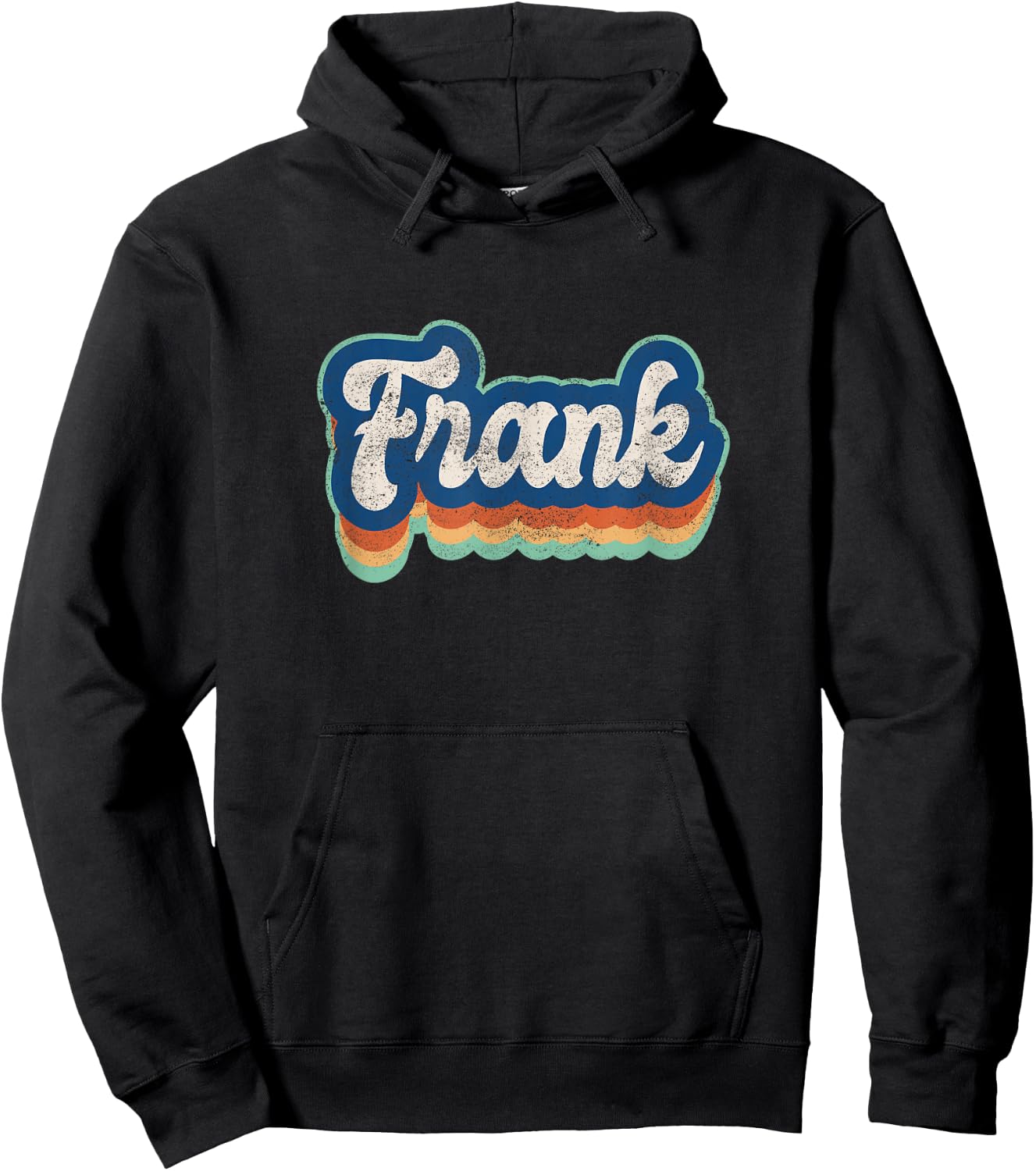 Frank First Name Boy Vintage Style 70s 80s Personalized Hoodie - Hoodie | Black