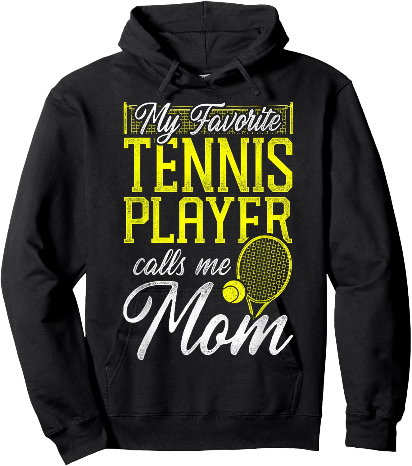 Funny Tennis Player Racket Mom Daughter Son My Favorite Hoodie - Hoodie | Black