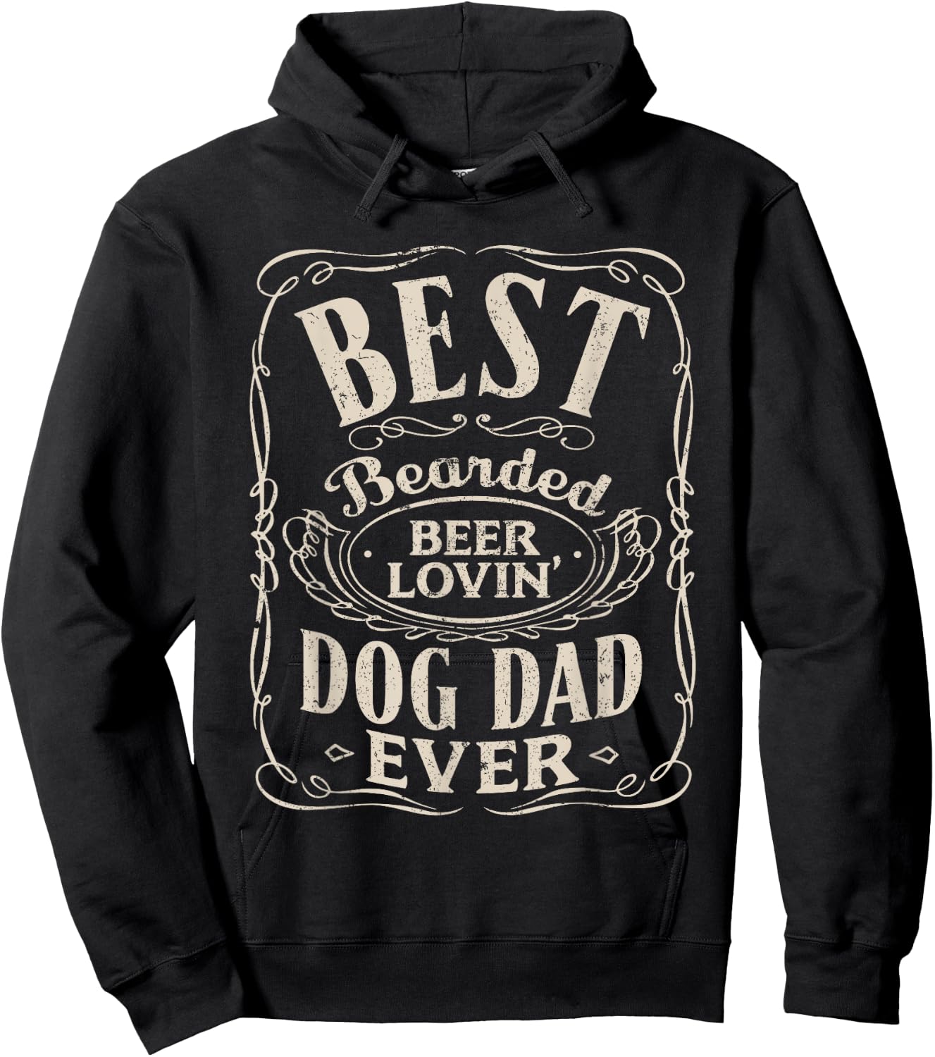 Best Bearded Beer Lovin Dog Dad Ever Funny Dogs Owner Gifts Hoodie - Hoodie | Black