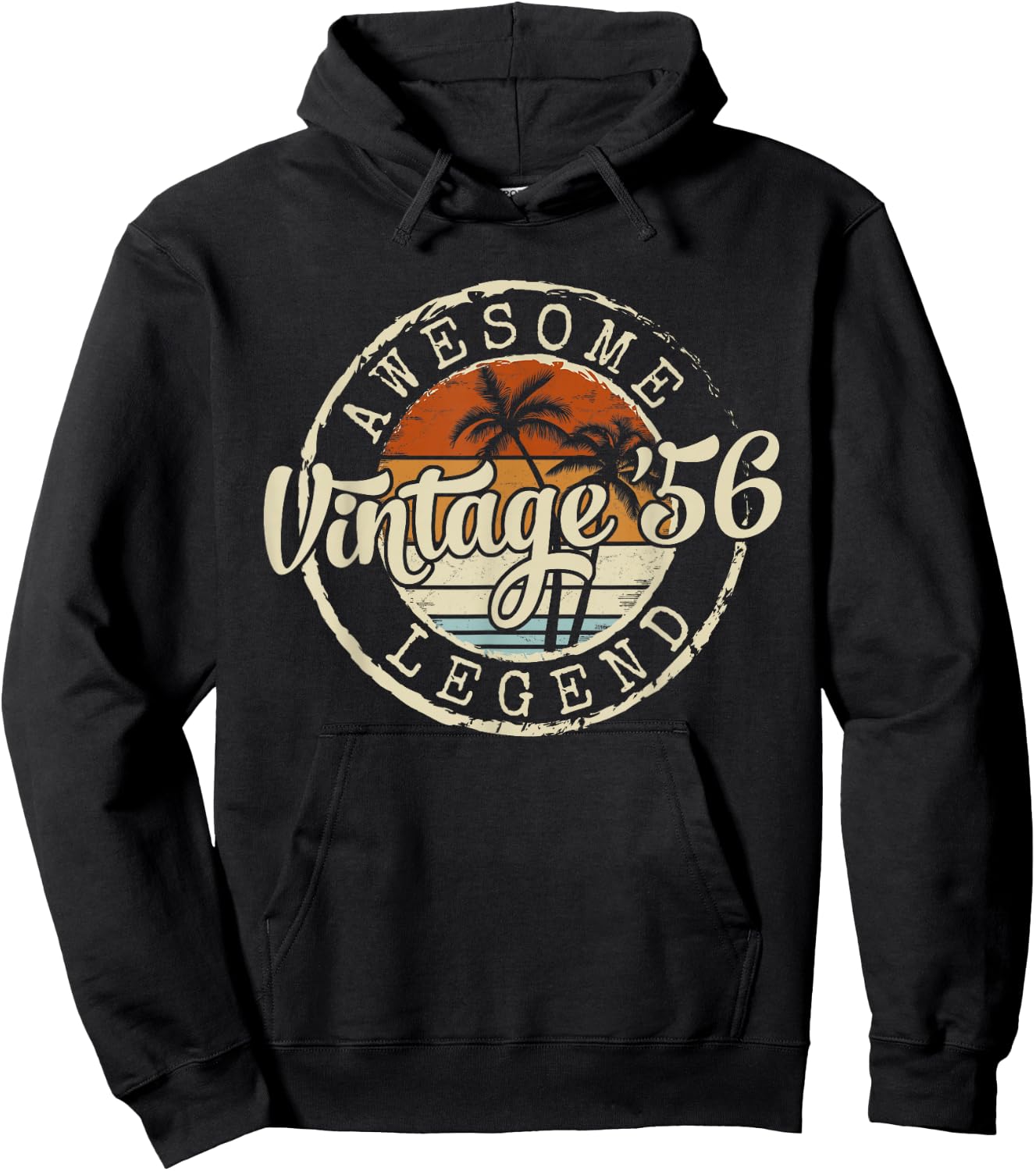 Vintage 1956 70yr 70th Birthday Gifts 70 Years Old Hoodie - Hoodie | Black