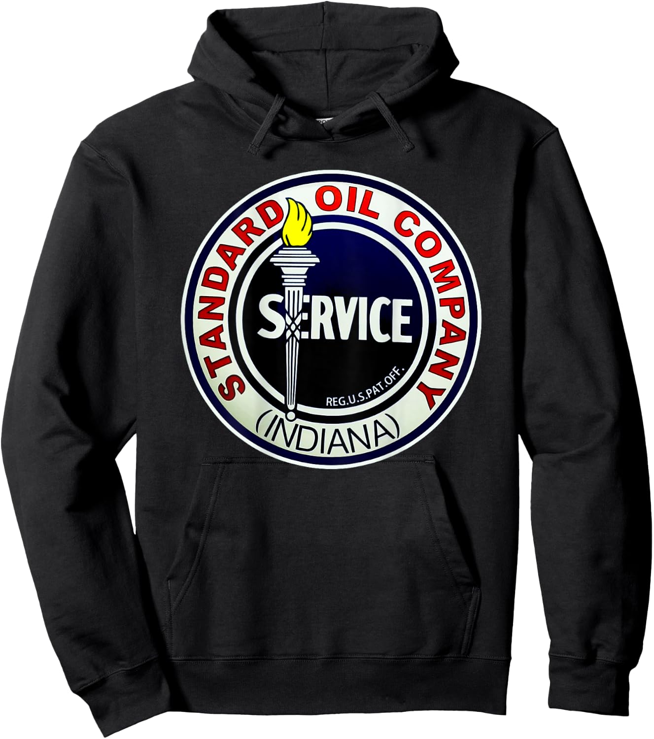 Back Print Only Retro Vintage Gas Station Standard Motor Oil Hoodie - Hoodie | Black