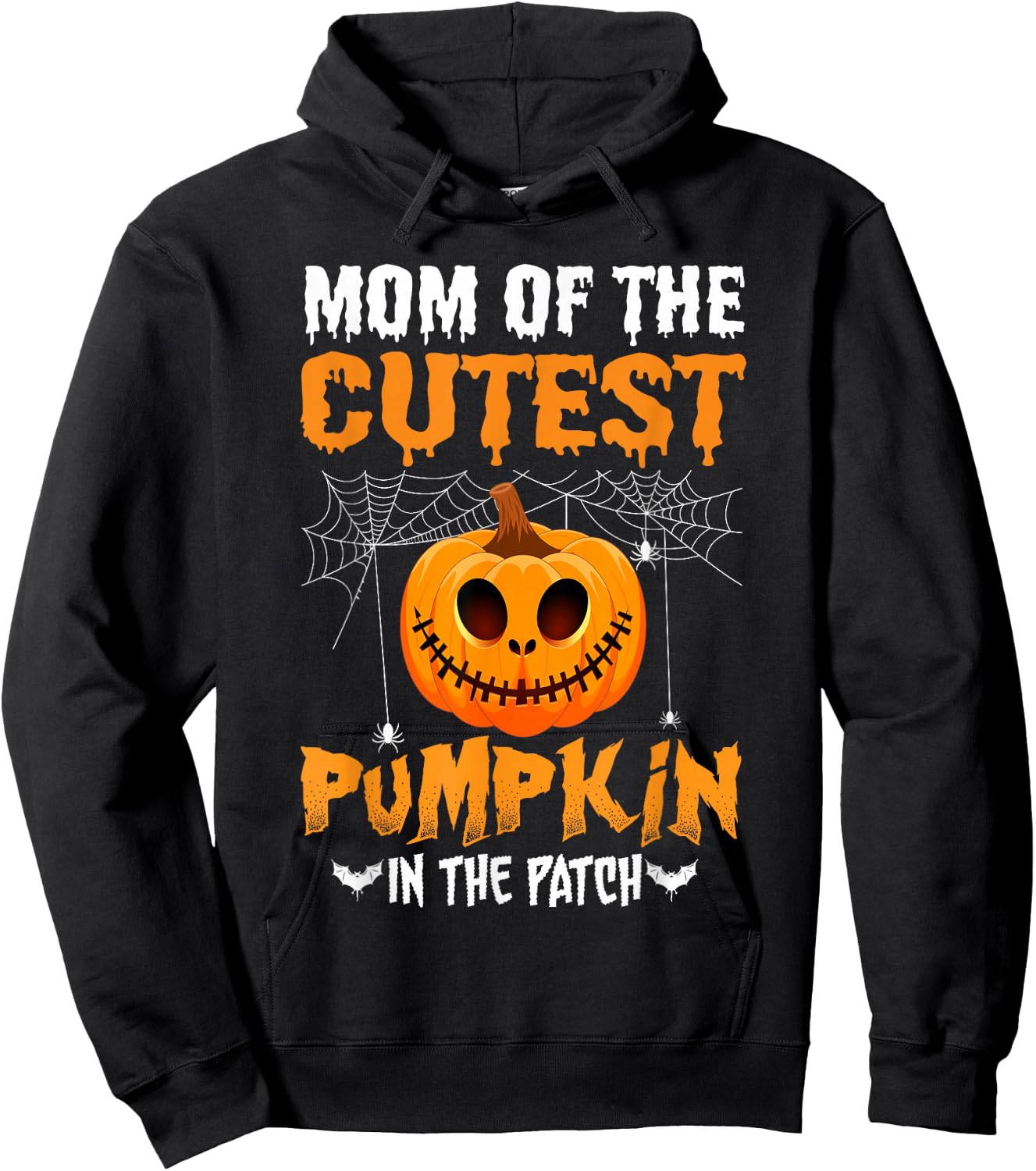 Mom of The Cutest Pumpkin in The Patch Mom Halloween Hoodie - Hoodie | Black
