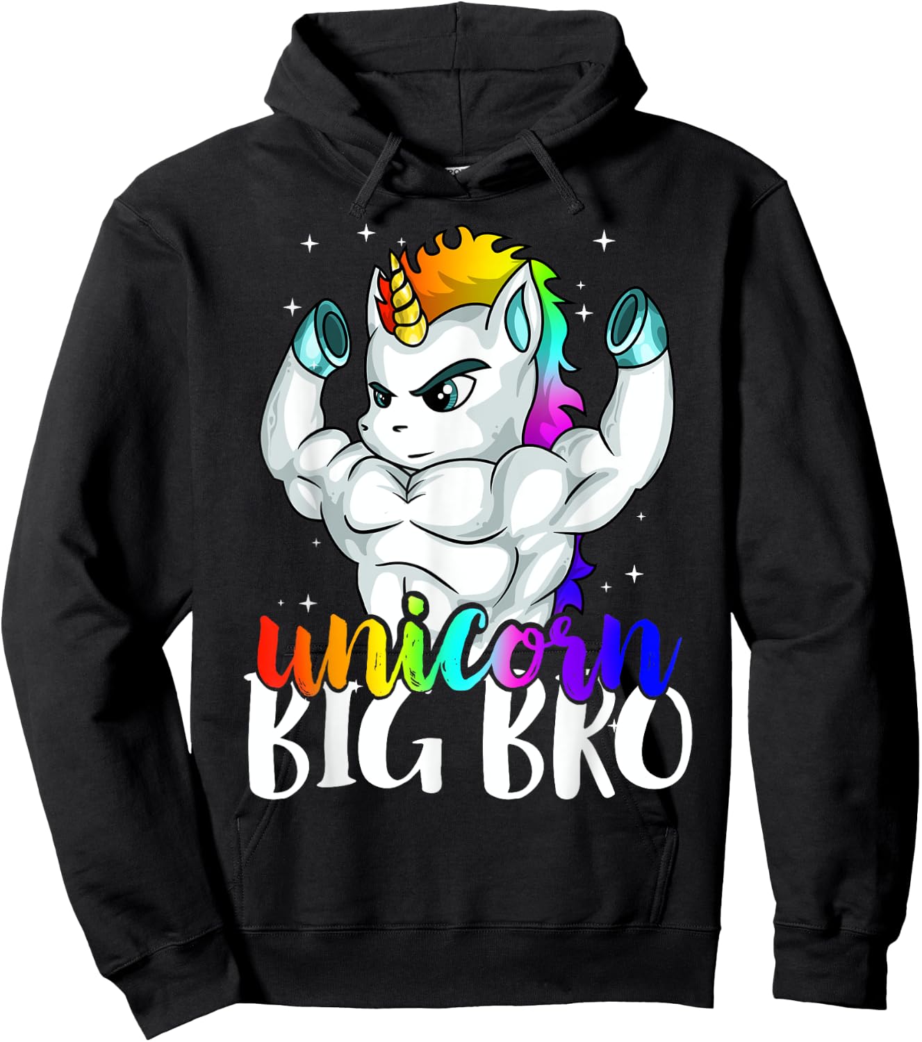 Unicorn Big Bro Brothercorn of Unicorn Sister Girl Boys Gift Hoodie - Hoodie | Black