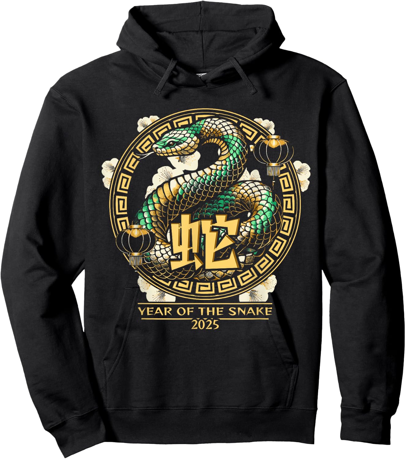 Year of the Snake 2025 Chinese New Year Hoodie - Hoodie | Black