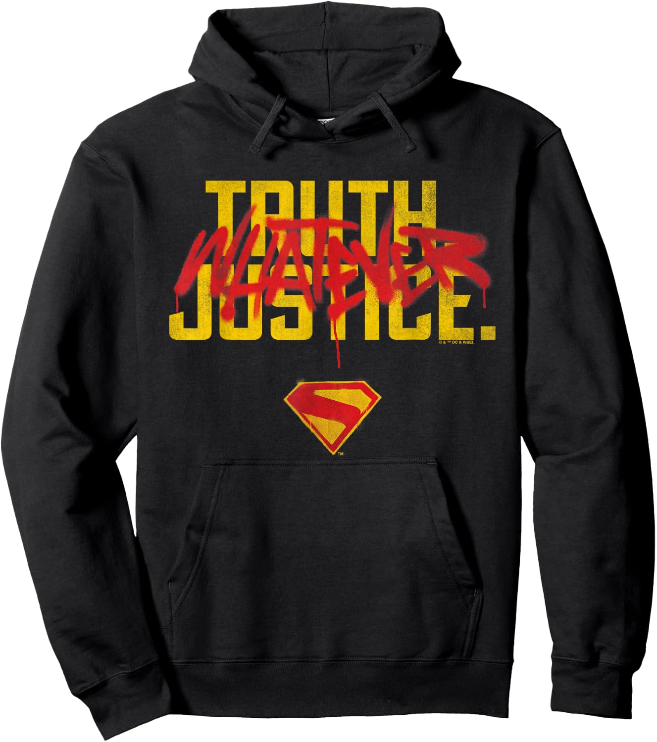 Supergirl 2026 Truth Justice Whatever Graffiti Hoodie - Hoodie | Black
