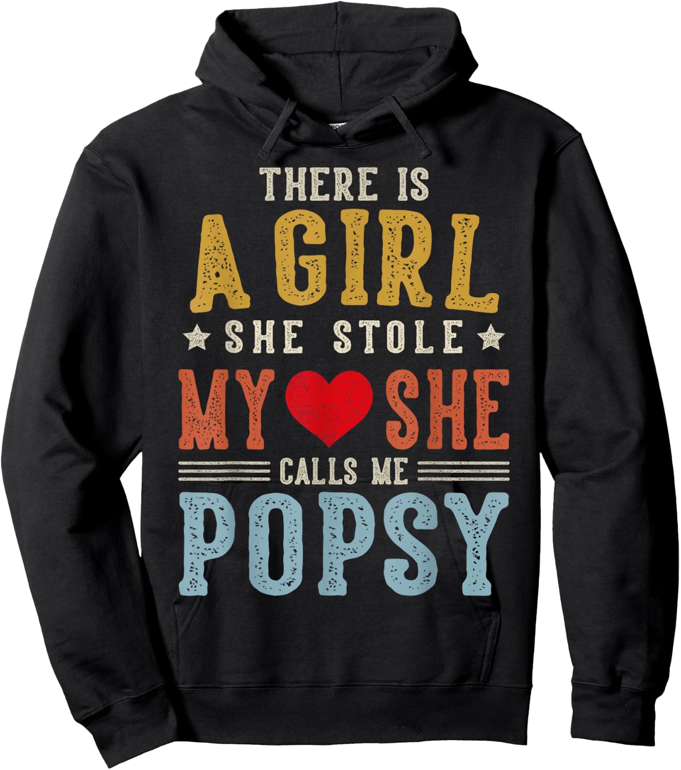She Calls Me POPSY Funny Fathers Day Grandpa Hoodie - Hoodie | Black
