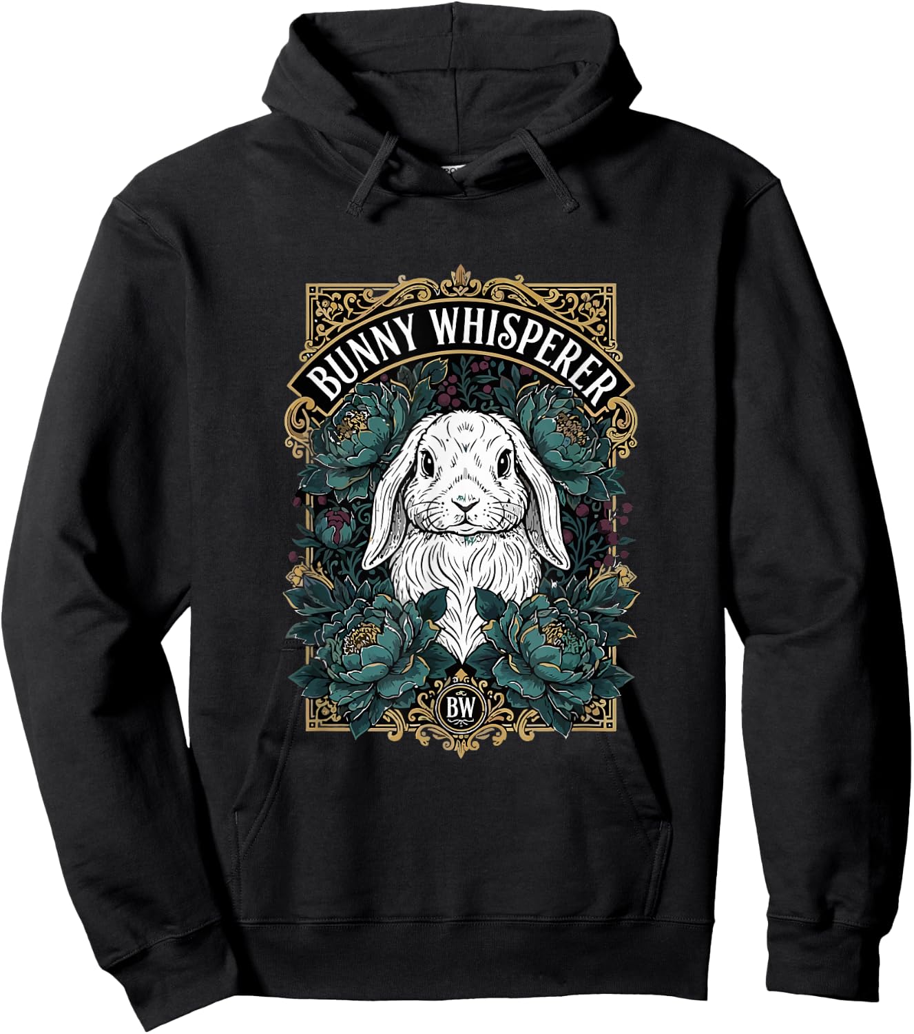 Bunny Whisperer Funny Rabbit Lover Girls Women Kids Hoodie - Hoodie | Black