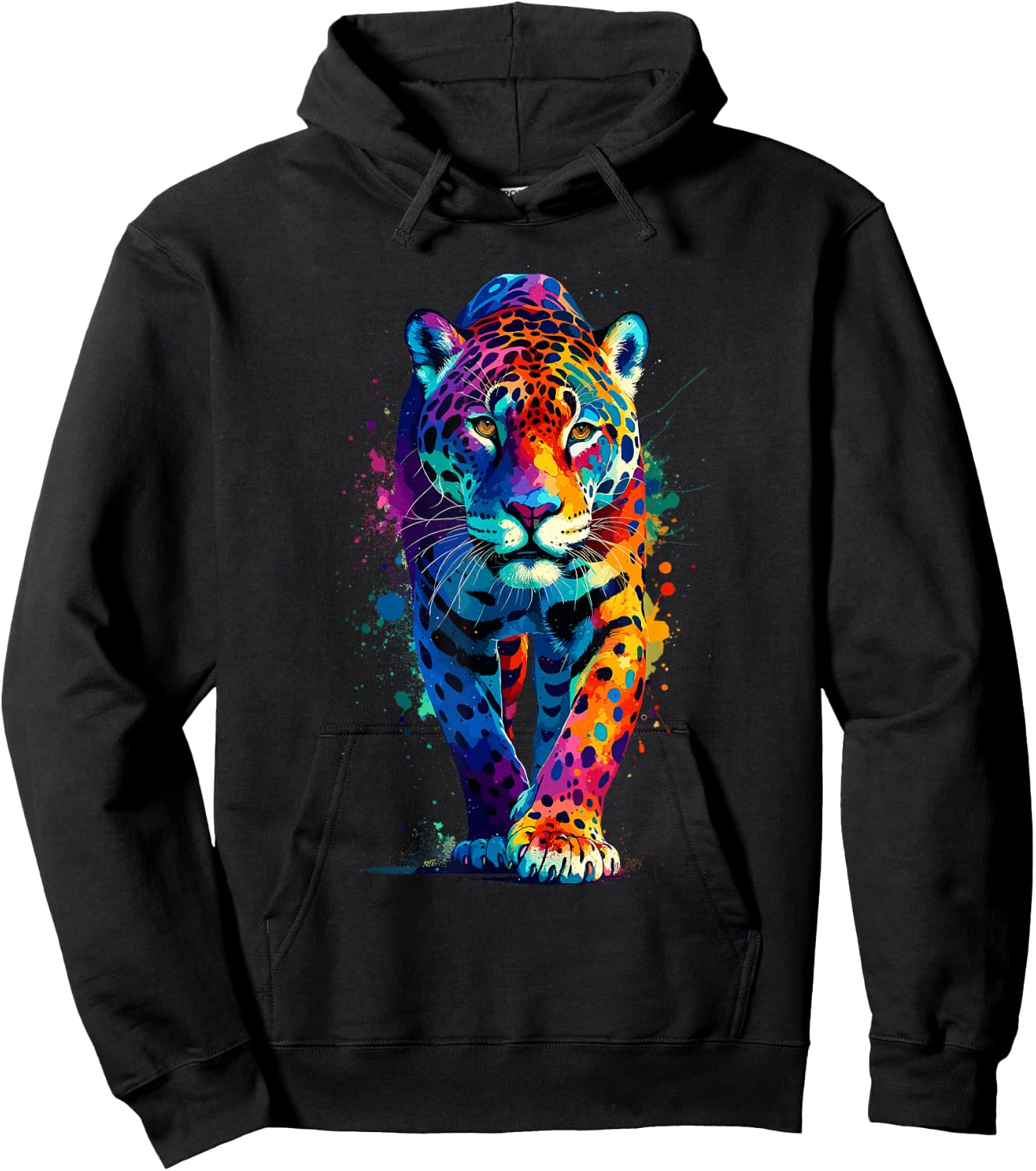 Colorful Splash Art Jaguar Jaguars Zoo Hoodie - Hoodie | Black