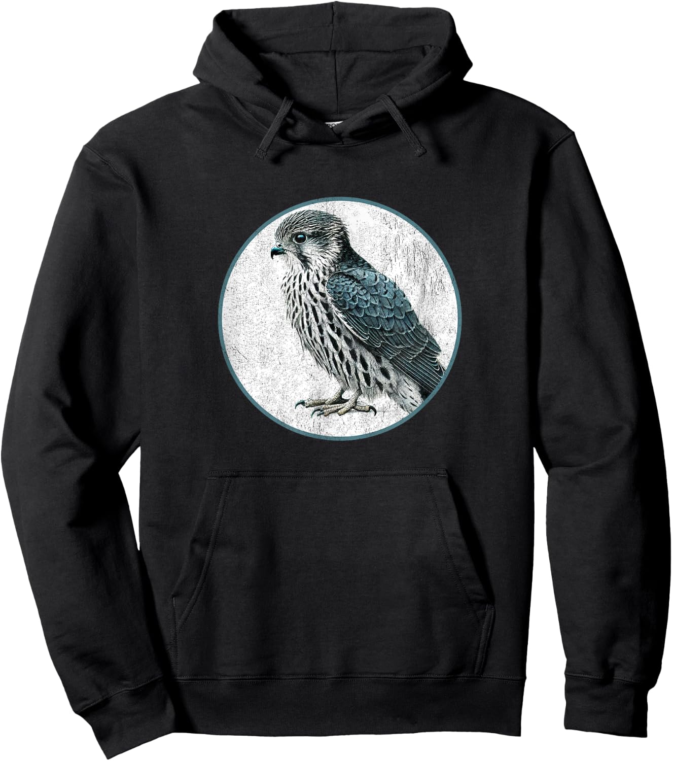 Colorful Retro Merlin Bird Design Hoodie - Hoodie | Black