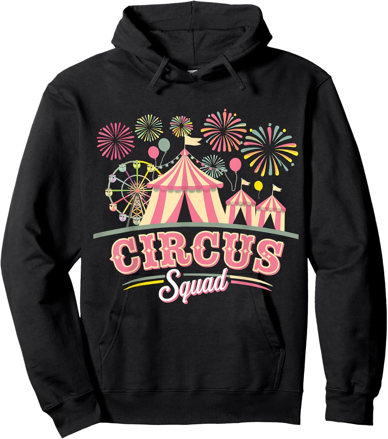 Circus Squad Matching Birthday Circus Staff Hoodie - Hoodie | Black