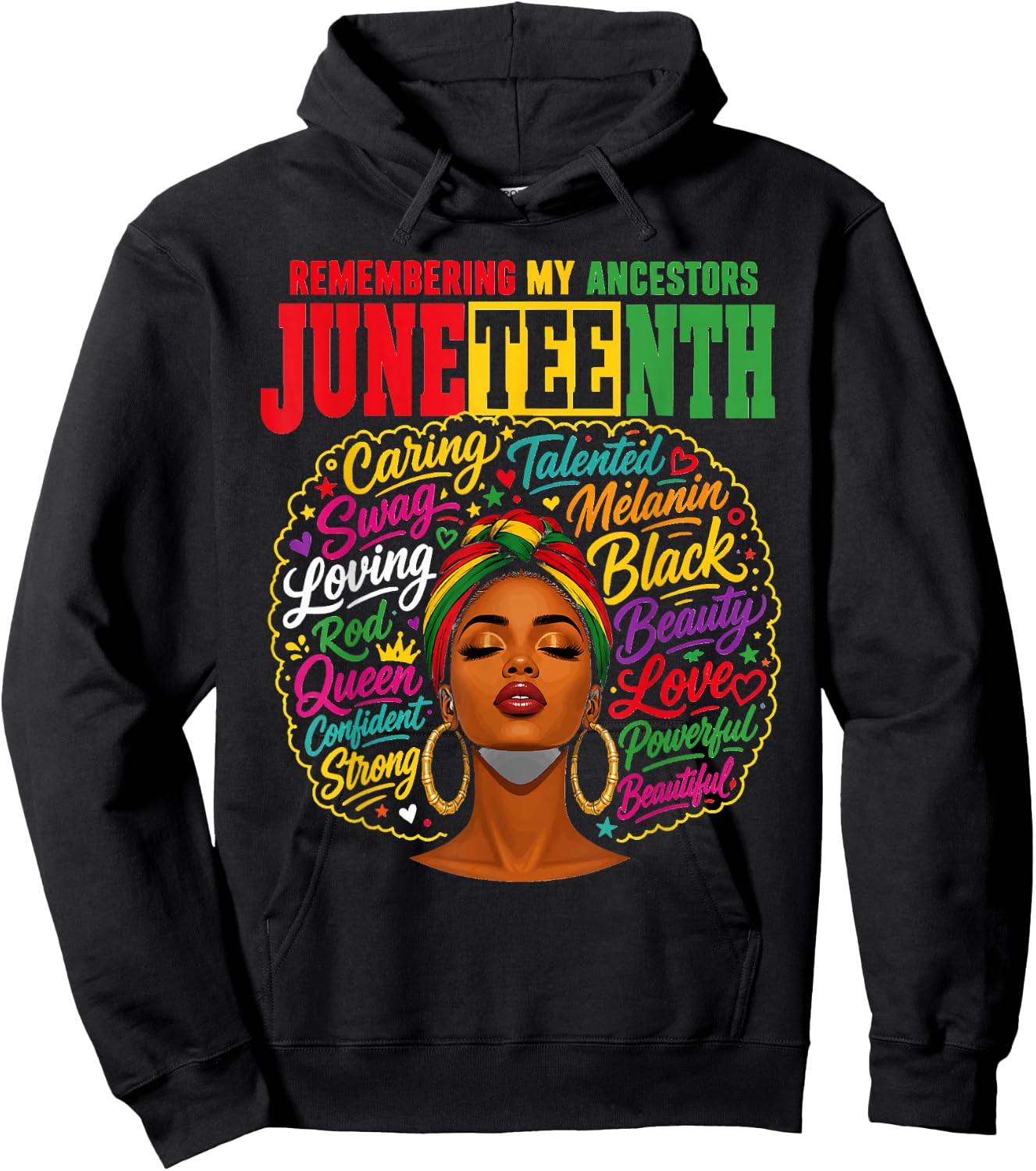 Remembering My Ancestors Juneteenth Black Pride Hoodie - Hoodie | Black