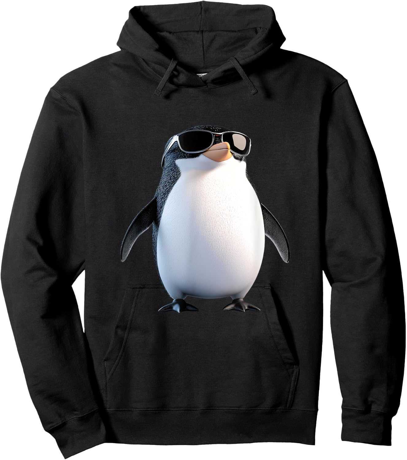Penguin with Sunglasses - Cool Design for Penguin Fans , Black, S Hoodie - Hoodie | Black