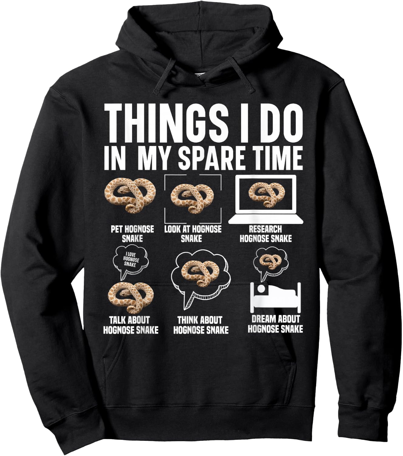 Hognose Snake Hide Hognose Snake Ring Hognose Snake Hoodie - Hoodie | Black