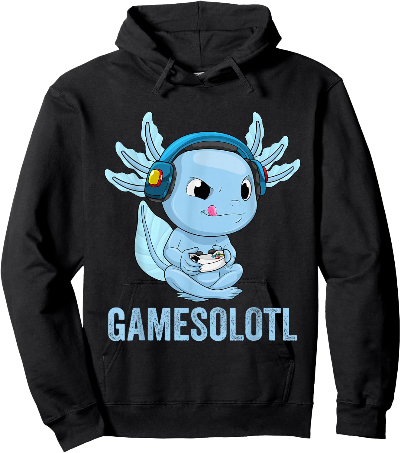 Axolotl Gamer Kawaii Gamer Anime Clothing For Boys Hoodie - Hoodie | Black