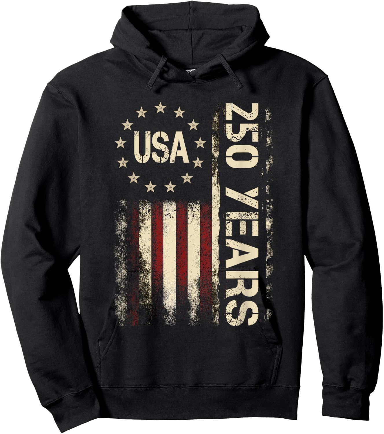 250 Years American 250th Anniversary 1776-2026 4th of July Hoodie - Hoodie | Black