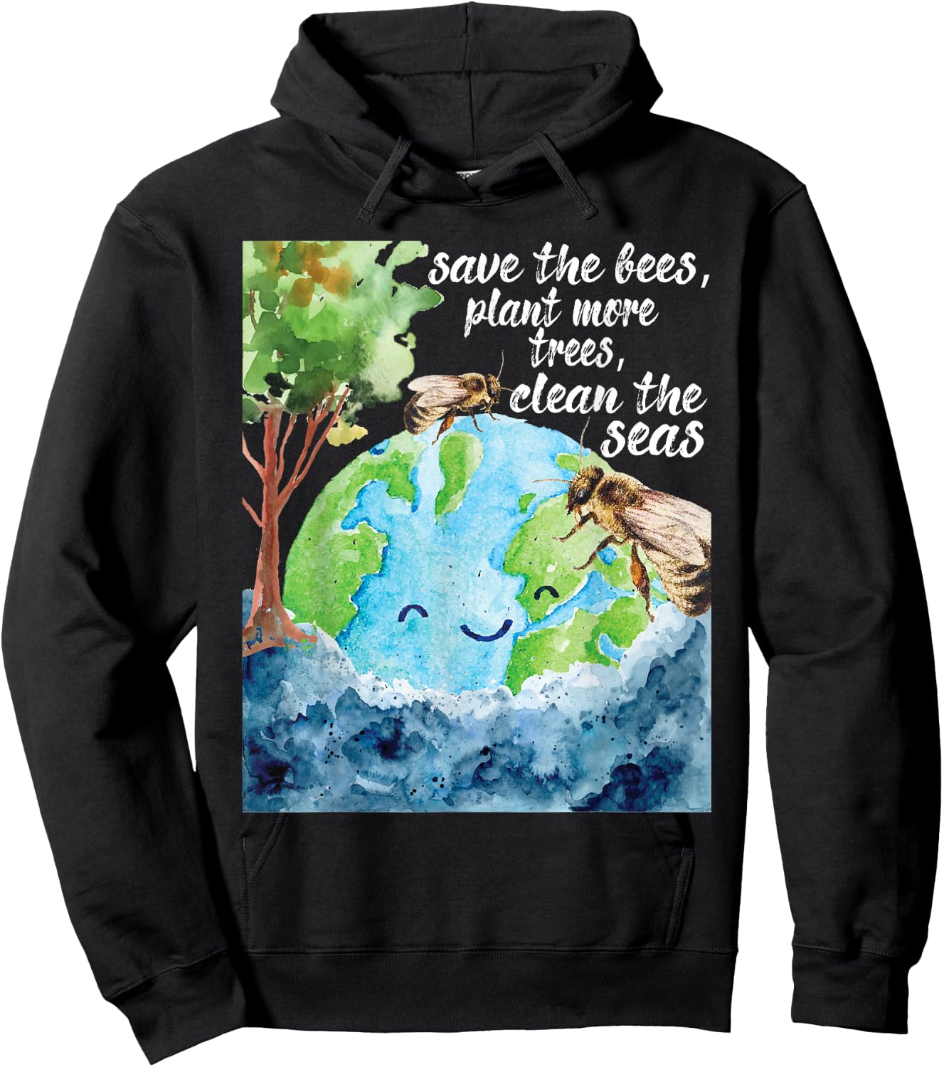 Save The Bees - Environmental Protection Earth Day Climate Hoodie - Hoodie | Black