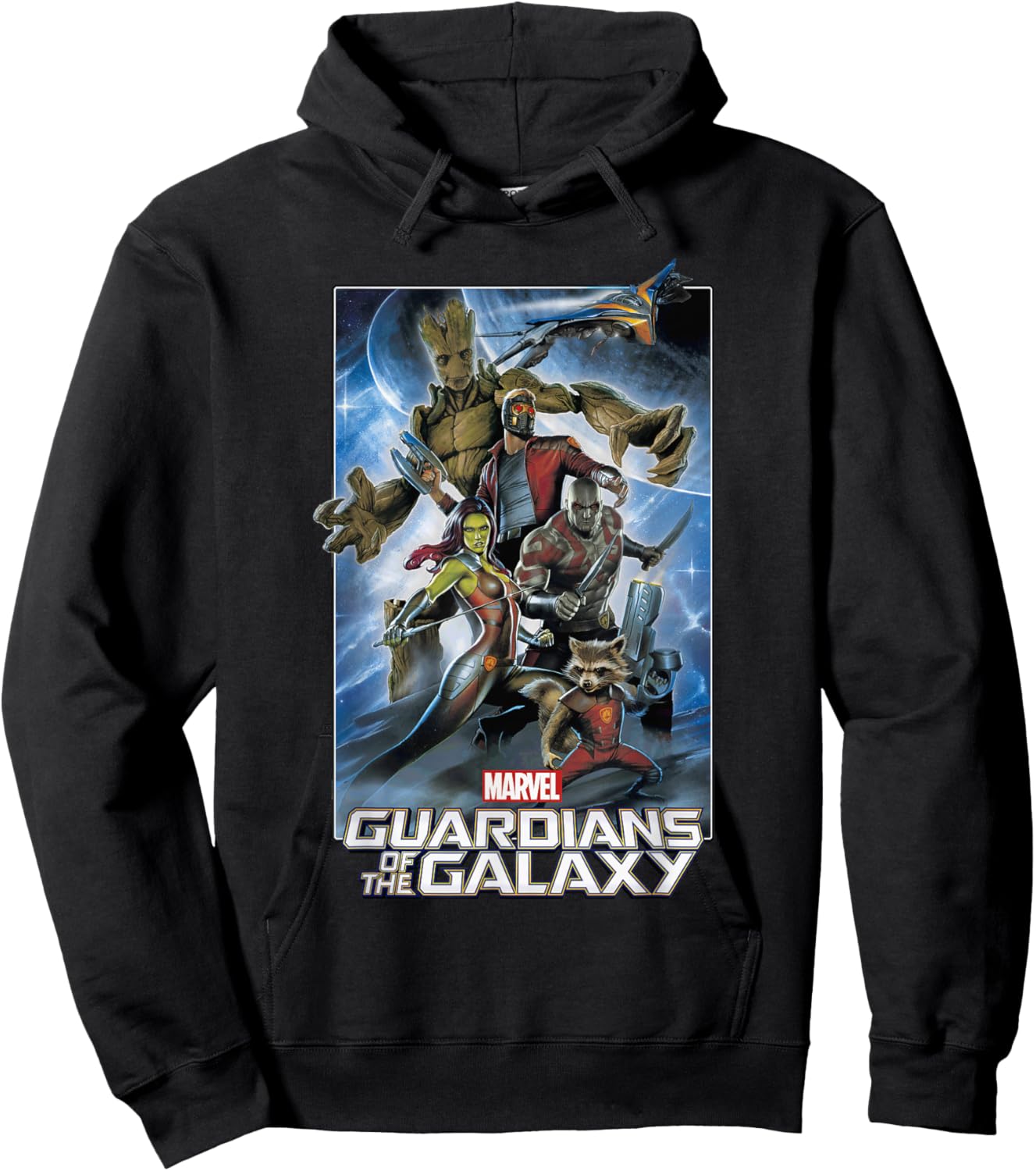 Marvel Guardians of The Galaxy Group Poster Graphic Hoodie - Hoodie | Black