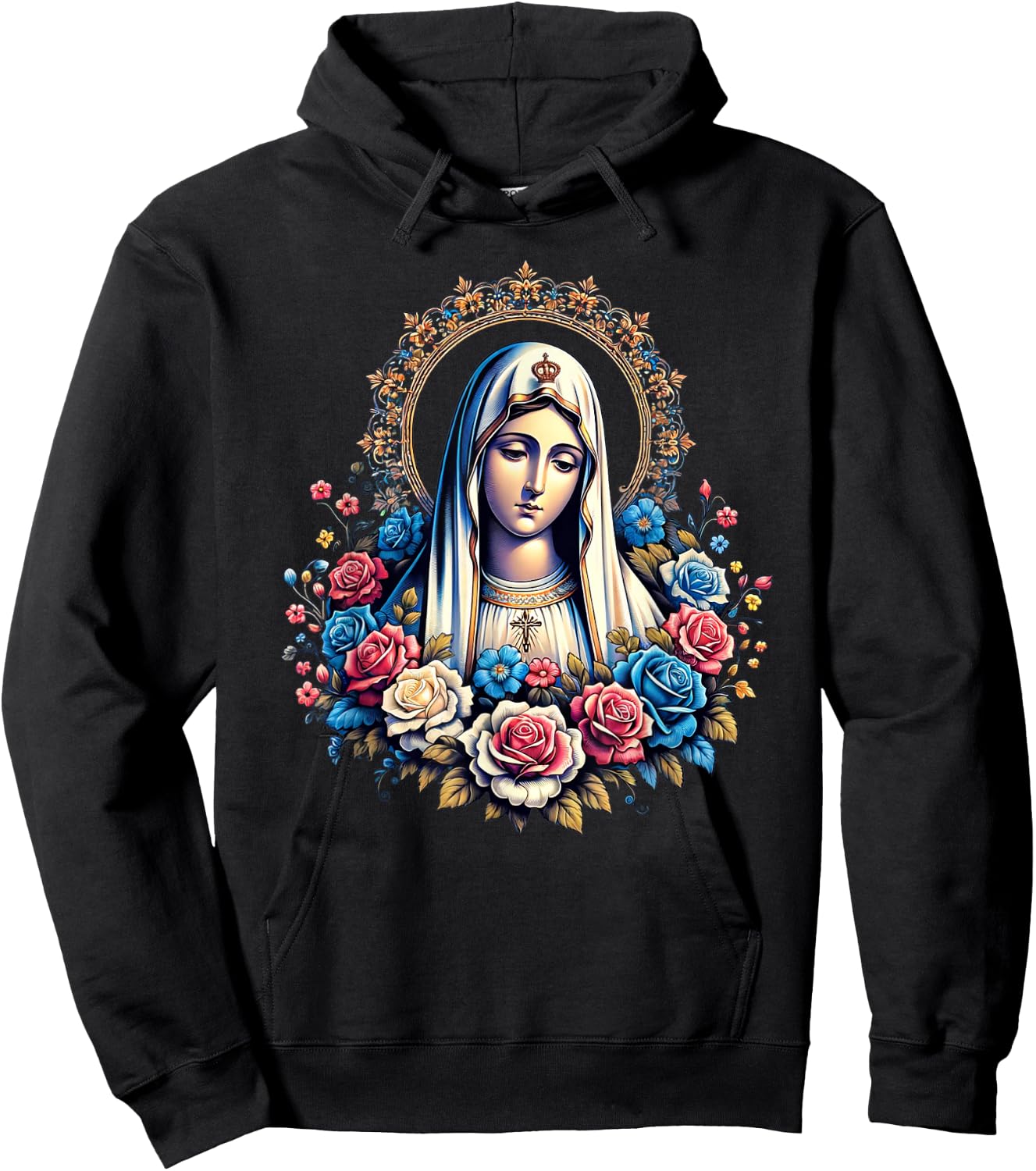 Our Lady of Fatima Saint Mary Mother Mary Powerful Symbol , Black, S Hoodie - Hoodie | Black