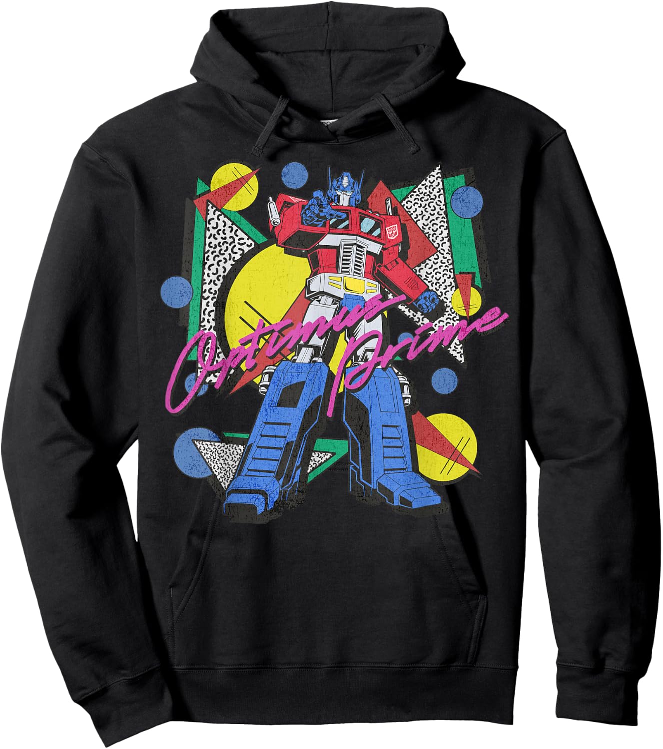 Transformers Retro Optimus Prime 80's Print Hoodie - Hoodie | Black
