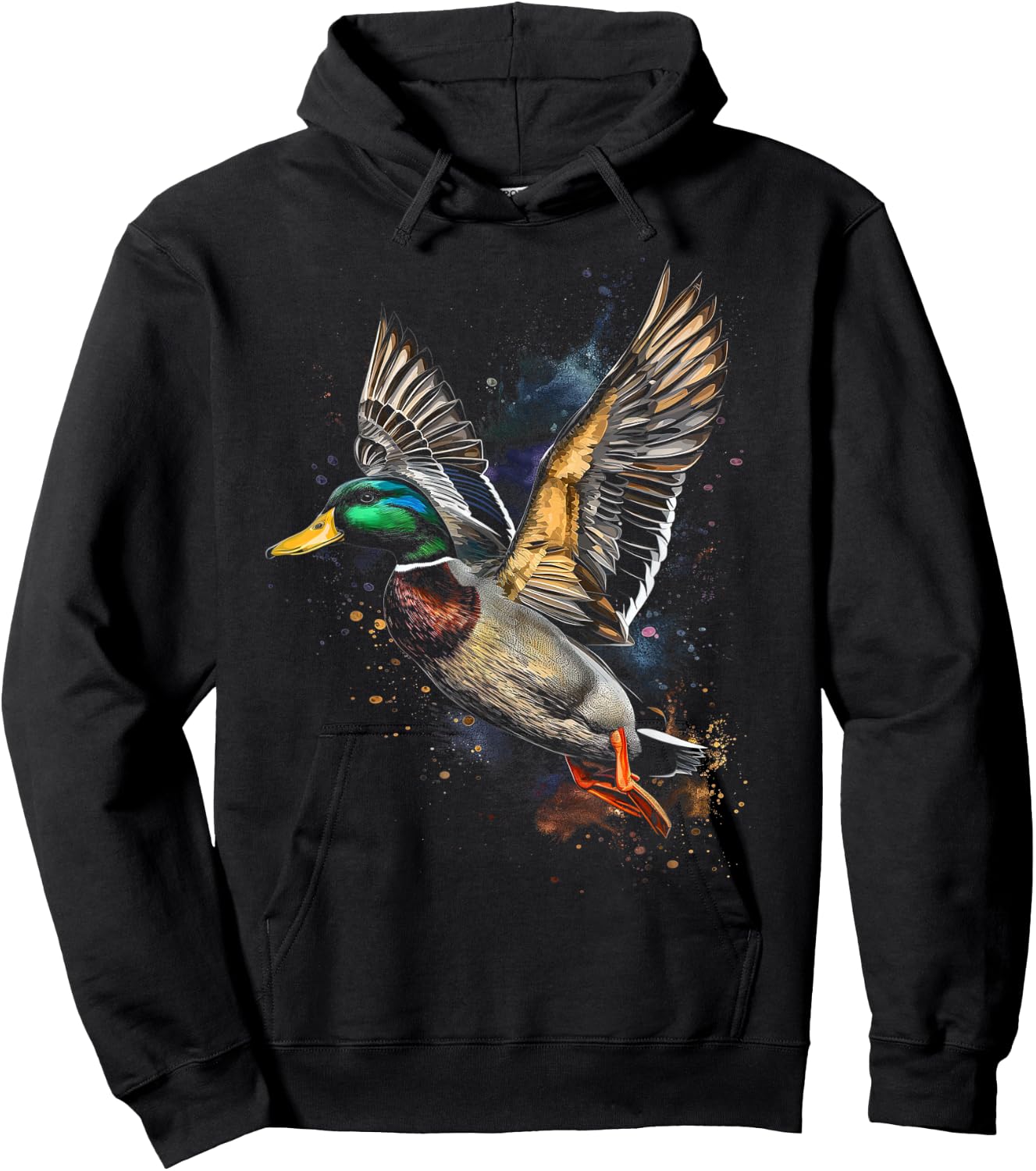 Duck Hunting Waterfowl Mallard Duck Hunter , Black, S Hoodie - Hoodie | Black