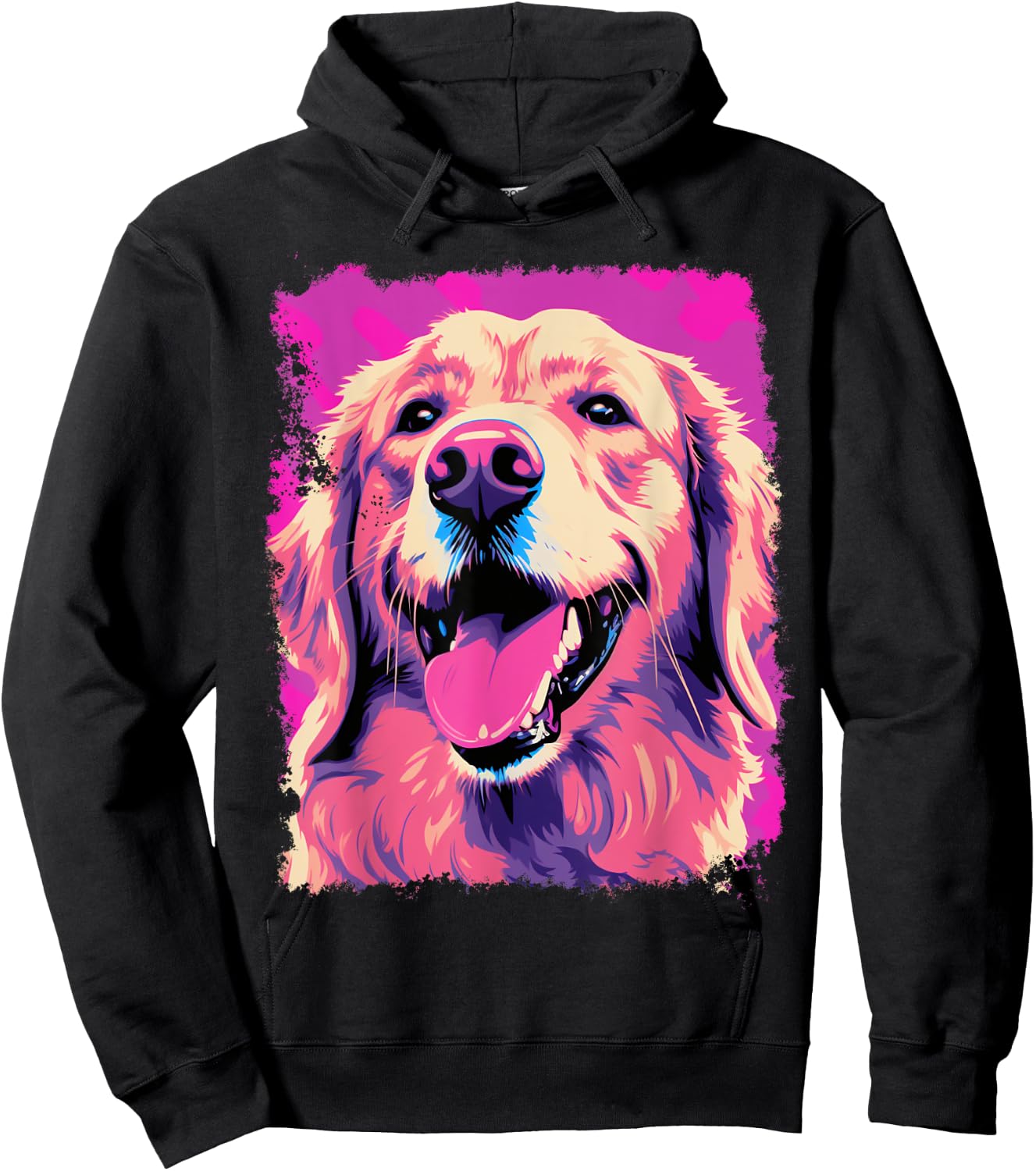 Golden Retriever Pink Hoodie - Hoodie | Black