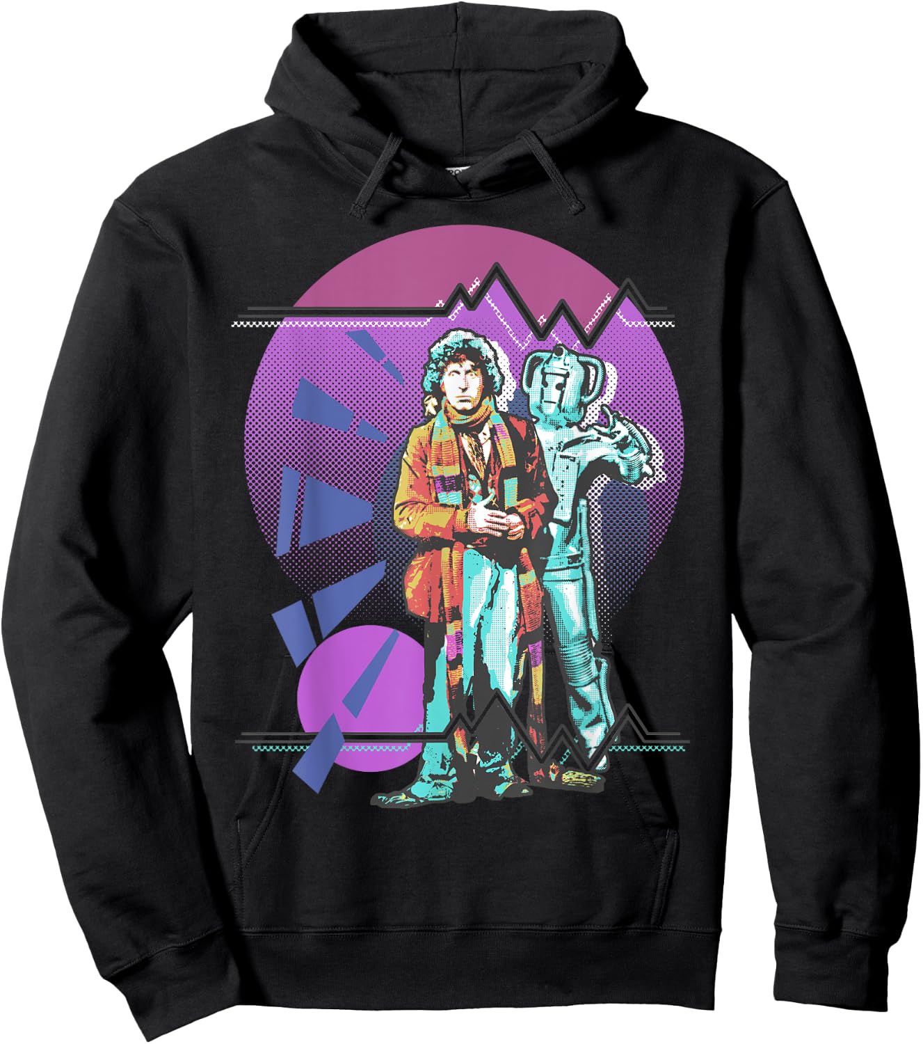 Pop Art 4th Doctor Baker Cosmic Time Travel Fan Hoodie - Hoodie | Black
